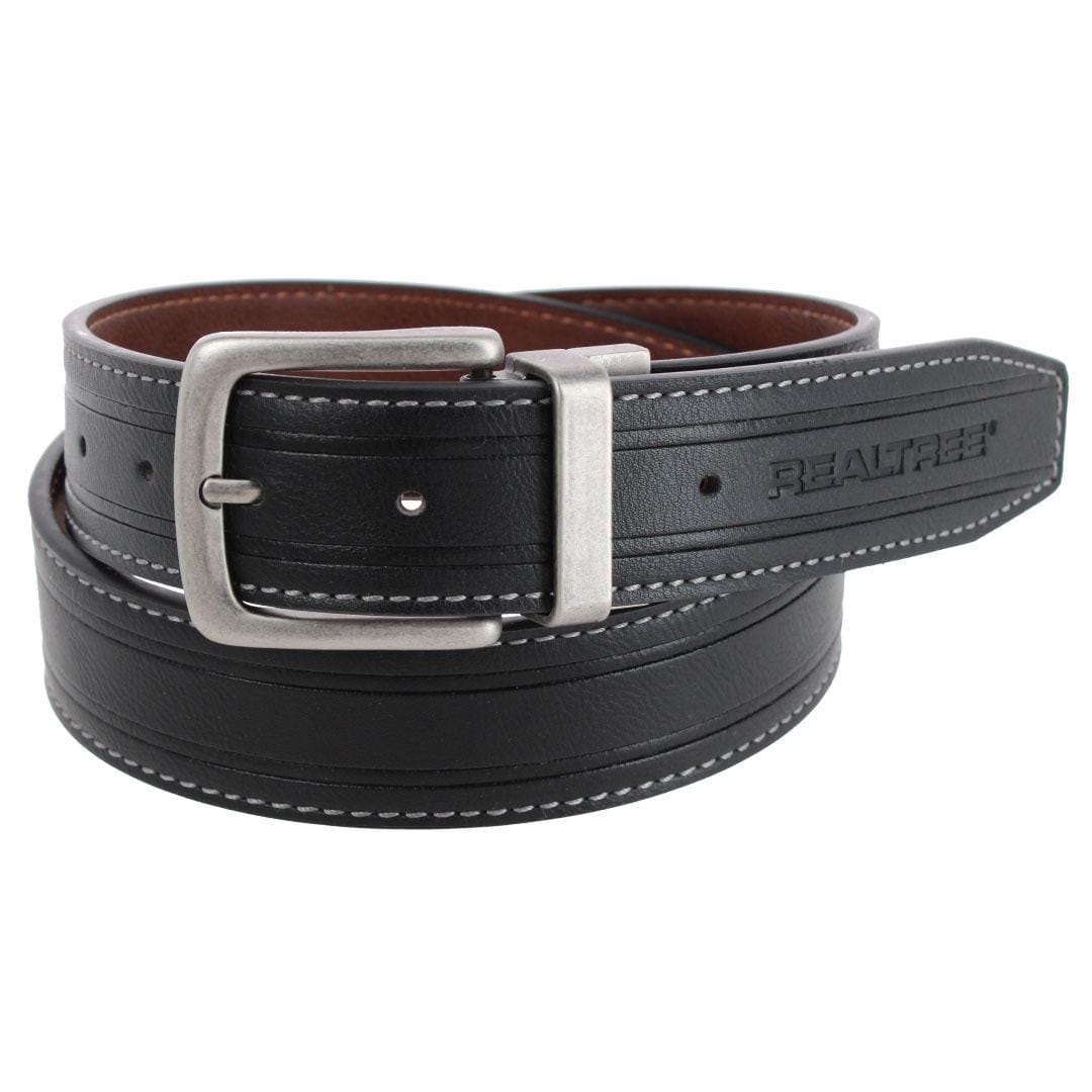 Realtree Men's 35mm Cut Edge Reversible Belt with Shot Gun Shell Buckle - Men's 35mm Cut Edge Reversible Belt with Shot Gun Shell Buckle