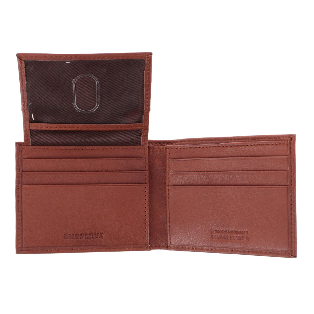 SuperBilt Work Wear Men's Built Tough Leather Bifold Wallet - Cognac