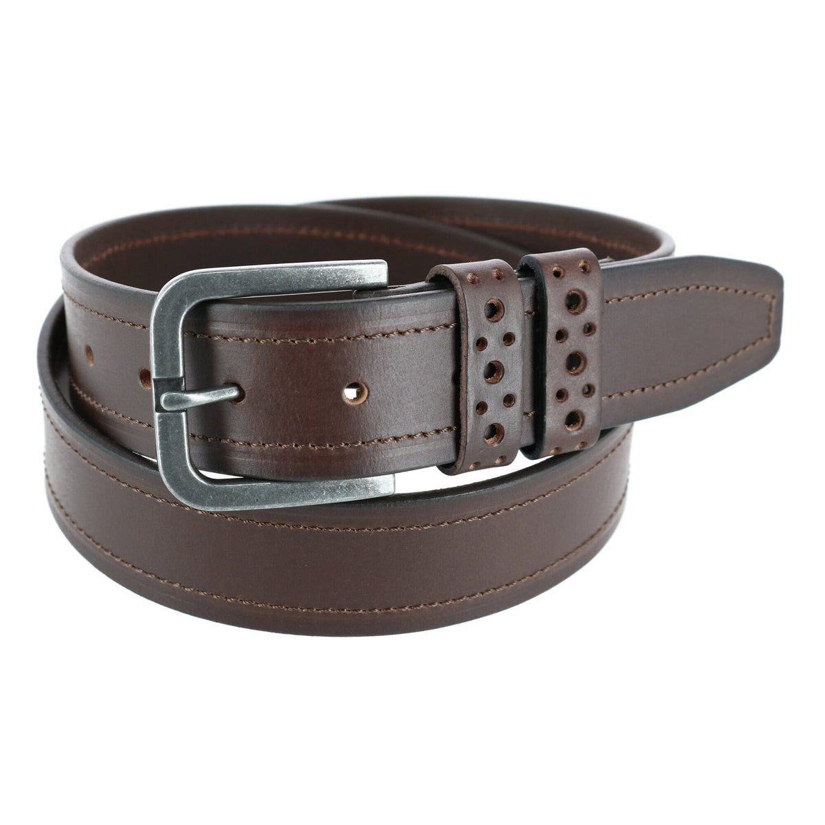 Tallia Men's Perforated Keeper Belt - Men's Perforated Keeper Belt