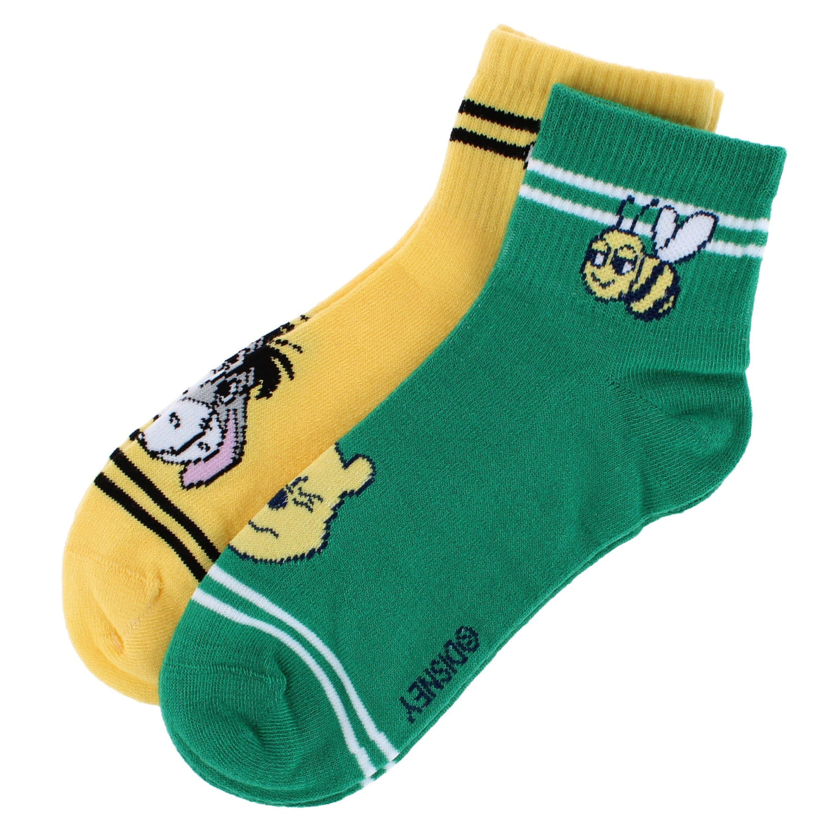 U.P.D., INC Women's Winnie the Pooh Mid Crew Socks (2 Pack) - Multiple
