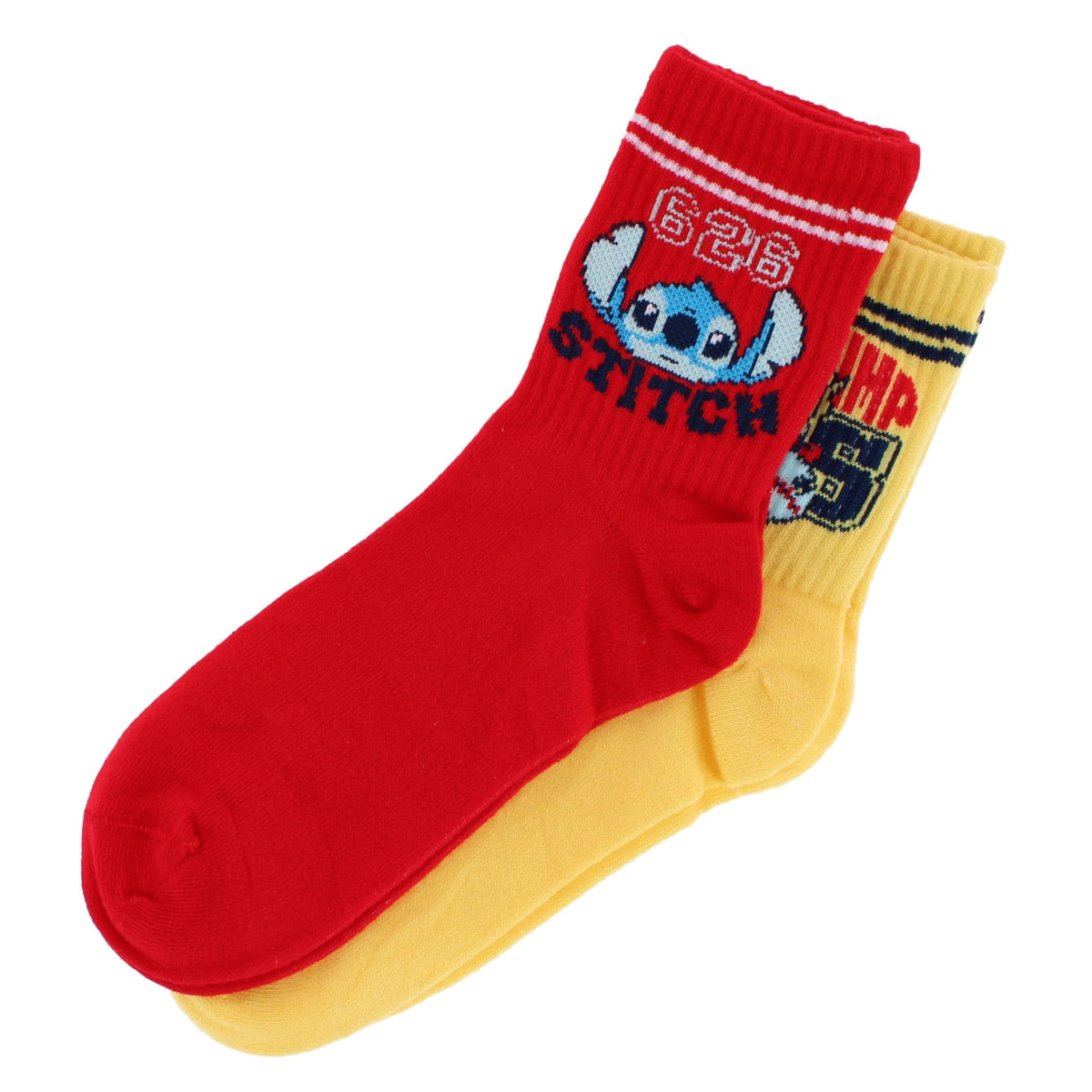 U.P.D., INC Women's Disney Stitch Mid Crew Socks (2 Pack) - Multiple