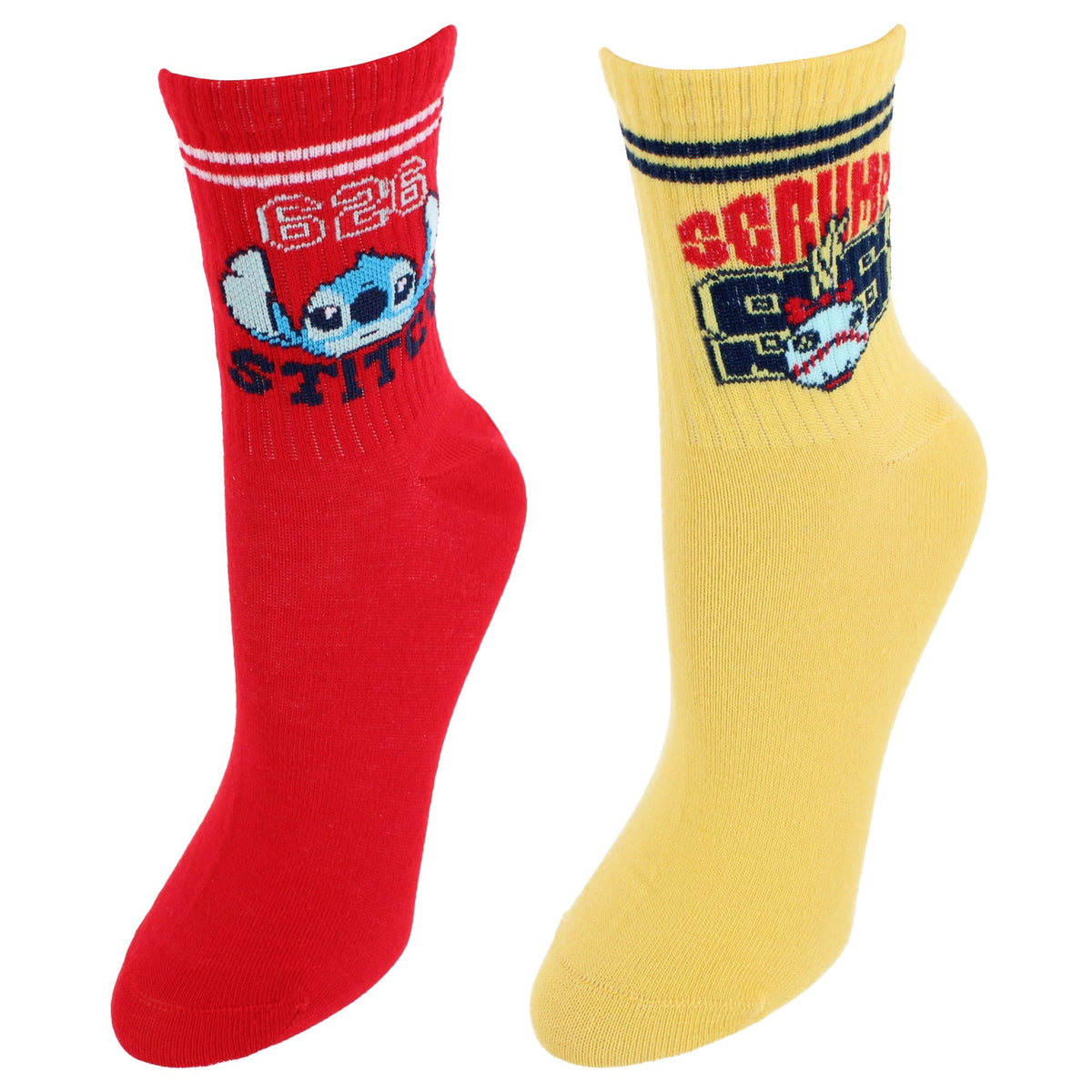 U.P.D., INC Women's Disney Stitch Mid Crew Socks (2 Pack) - Women's Disney Stitch Mid Crew Socks (2 Pack)