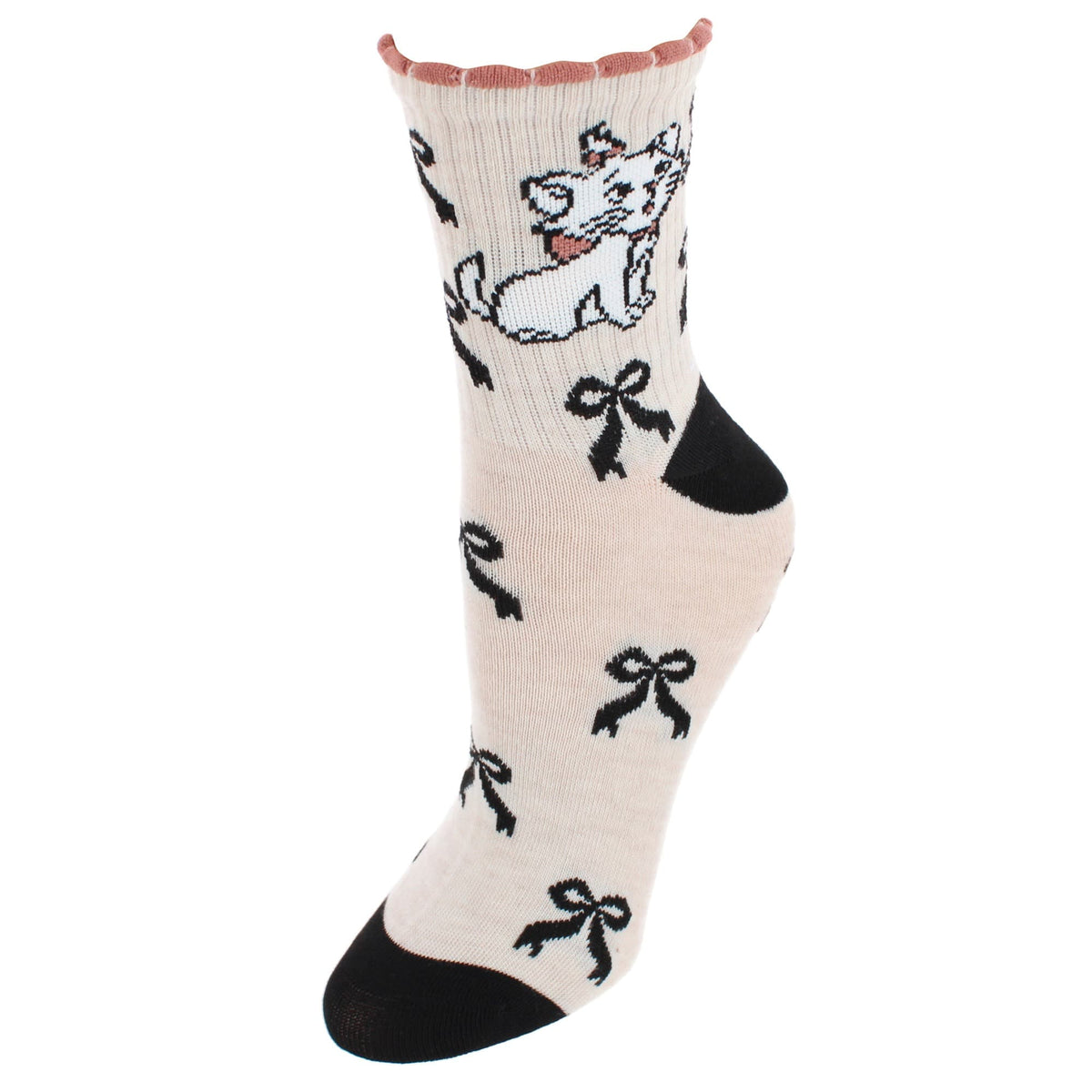 U.P.D., INC Women's Aristocats Marie Mid Crew Socks (2 Pack) - Multiple