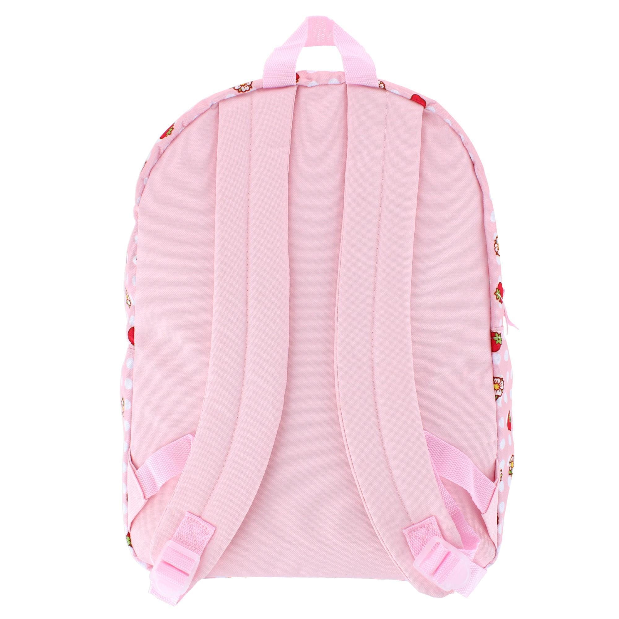 U.P.D., INC Girls Gingham Strawberry Shortcake 16 Inch Backpack
