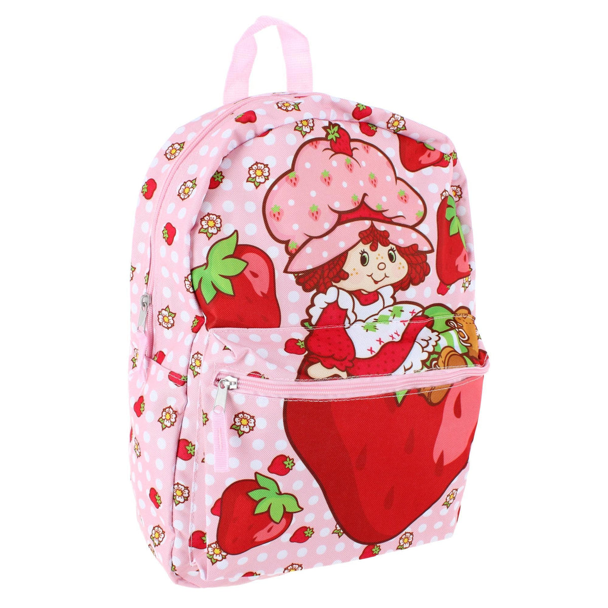 U.P.D., INC Girls Gingham Strawberry Shortcake 16 Inch Backpack - Pink