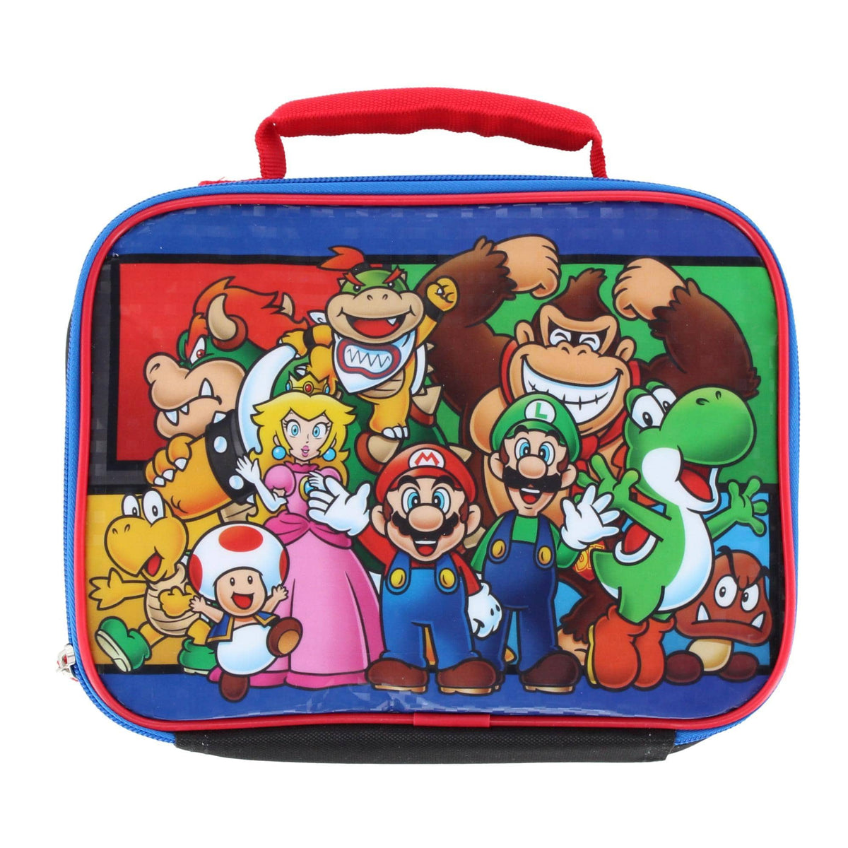 U.P.D., INC Boy's Super Mario & Friends 16 Inch Backpack and Lunchbox Set - Blue/Black