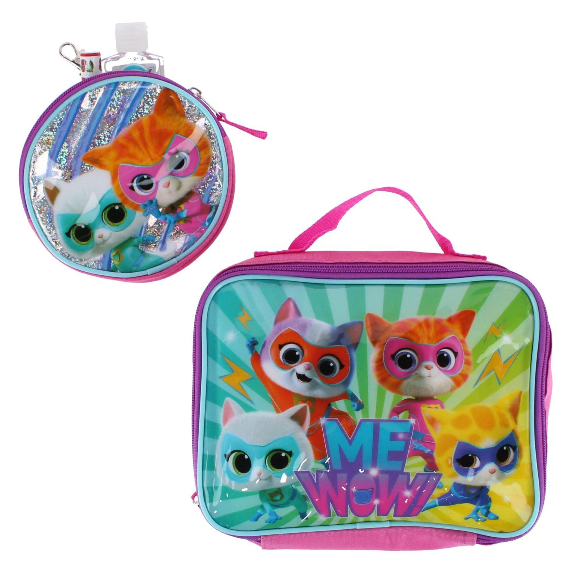 U.P.D., INC Girl's SuperKitties 16 Inch 5pc Backpack - Multicolor