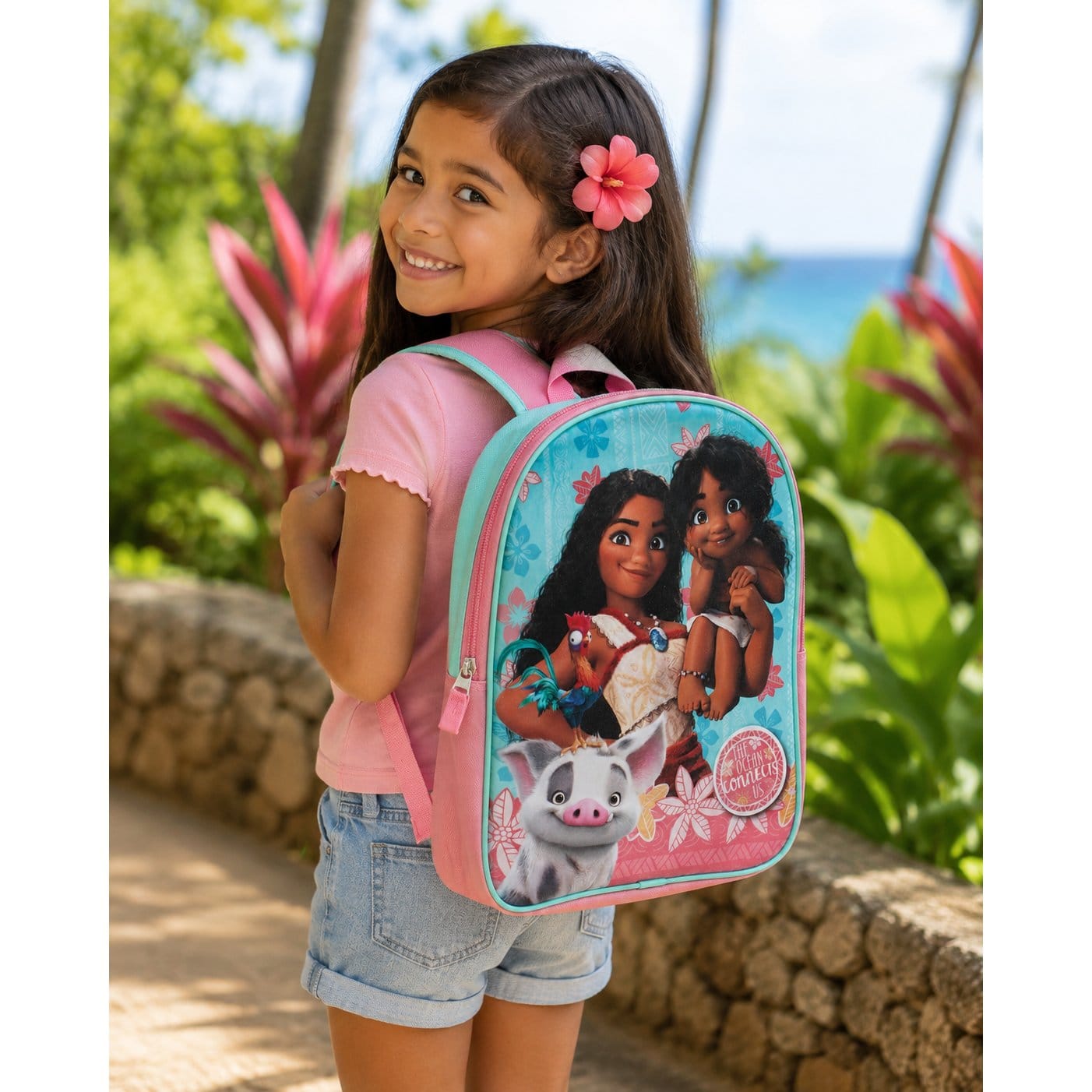 U.P.D., INC Girl's Moana 2 Character Backpack - Light Blue