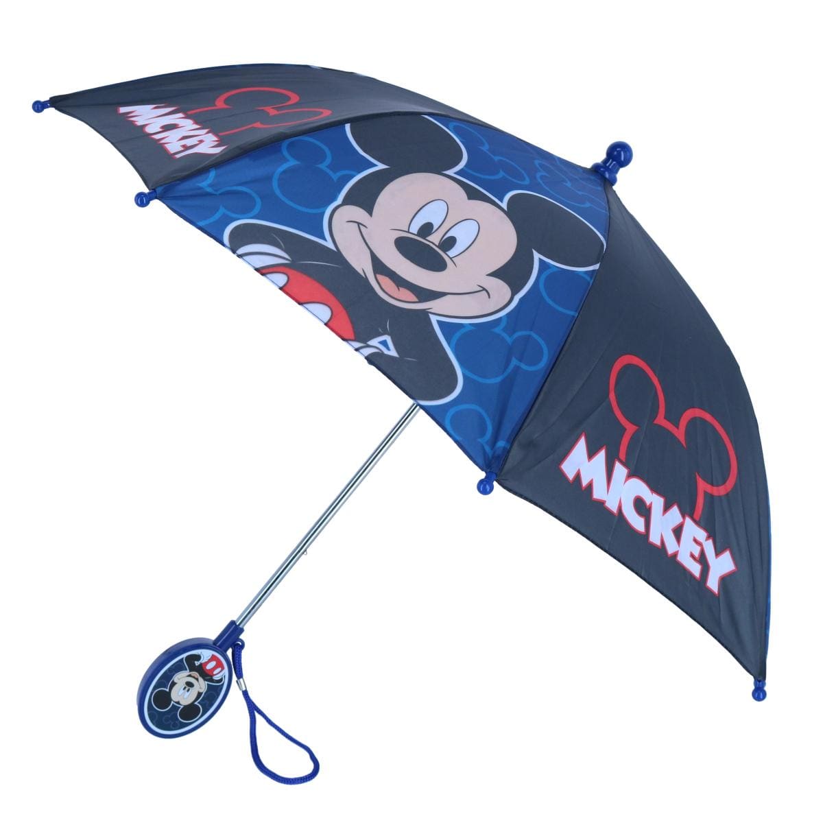 U.P.D., INC Kids' Disney Mickey Mouse Clamshell Handle Stick Umbrella - Kids' Disney Mickey Mouse Clamshell Handle Stick Umbrella