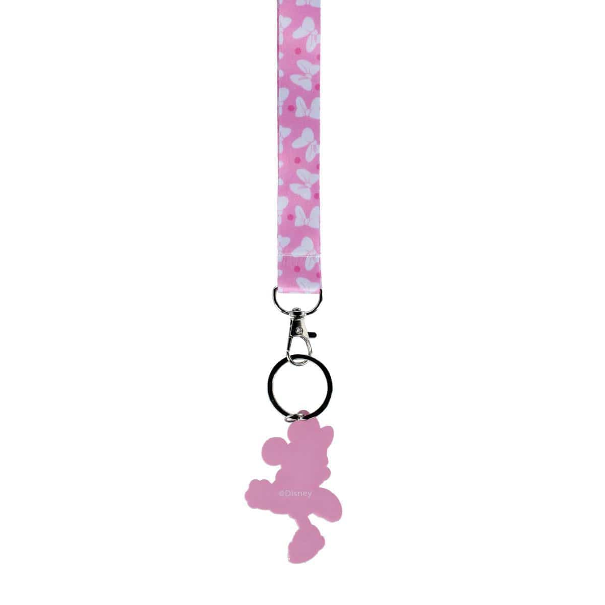 CTM® Disney's Minnie Mouse Lanyard 2 in 1 Keychain and Bag Charm - Pink