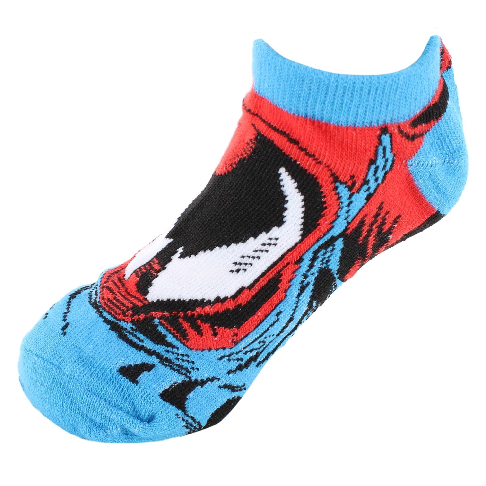 U.P.D., INC Boy's Spider-Man Across The Spiderverse No Show Socks (6 Pack) - Multiple