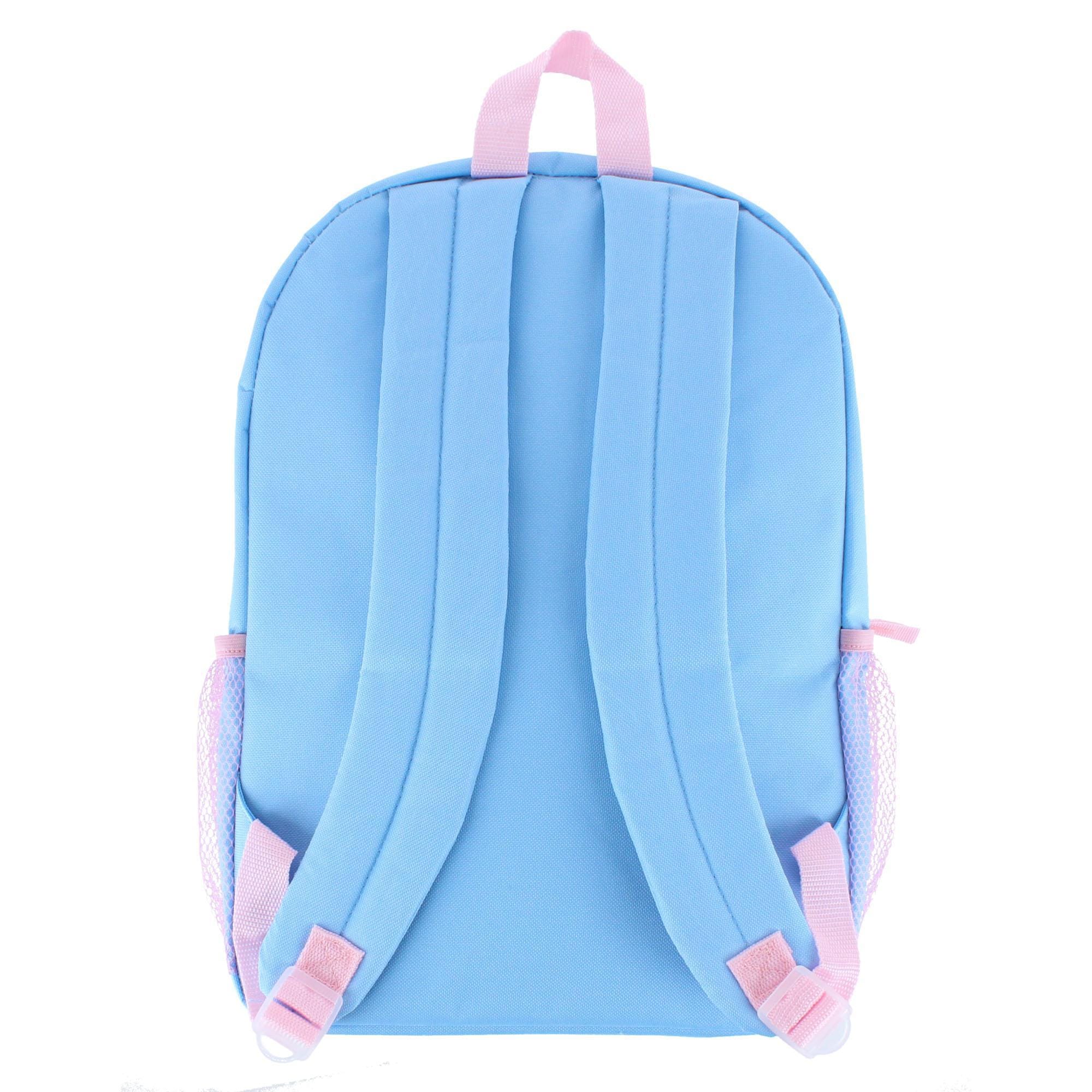 U.P.D., INC Girl's 16 inch Stitch and Angela Backpack and Lunchbox Set - Pink