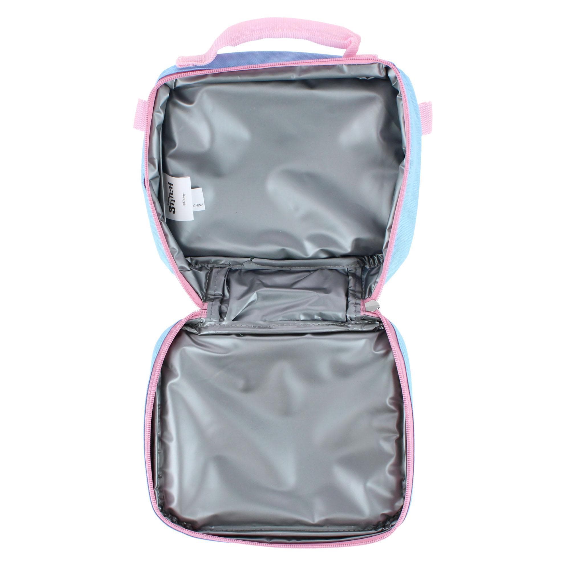 U.P.D., INC Girl's 16 inch Stitch and Angela Backpack and Lunchbox Set - Pink