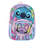 Girl's 16 inch Stitch and Angela Backpack and Lunchbox Set