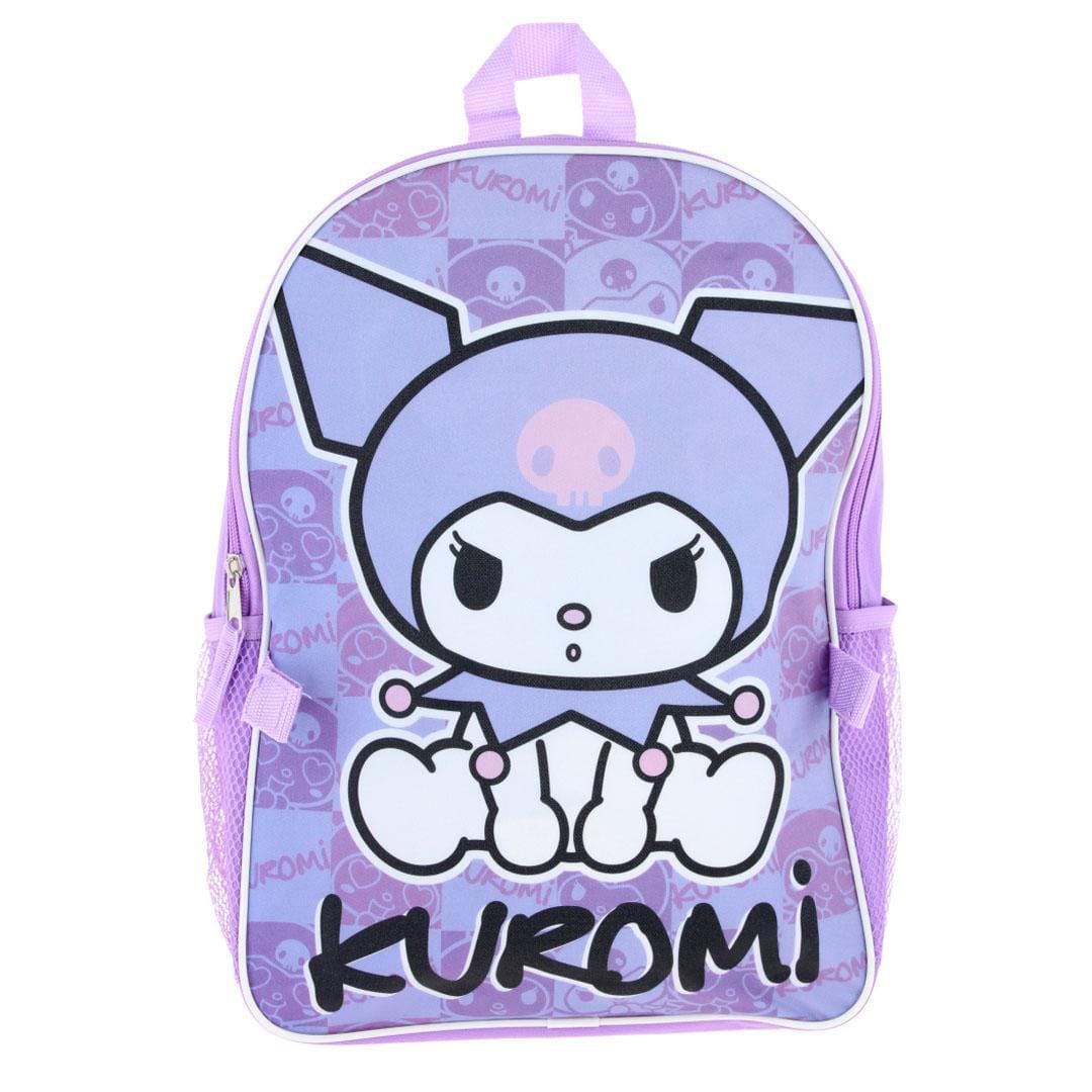 U.P.D., INC Girls Kuromi 16 Inch Backpack and Lunchbox Set - Purple