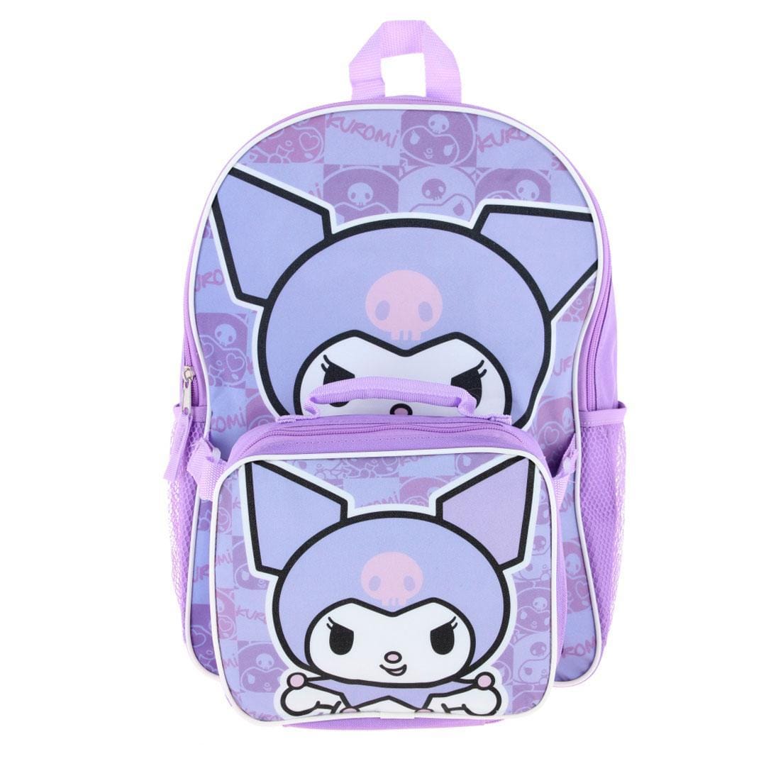 U.P.D., INC Girls Kuromi 16 Inch Backpack and Lunchbox Set - Girls Kuromi 16 Inch Backpack and Lunchbox Set