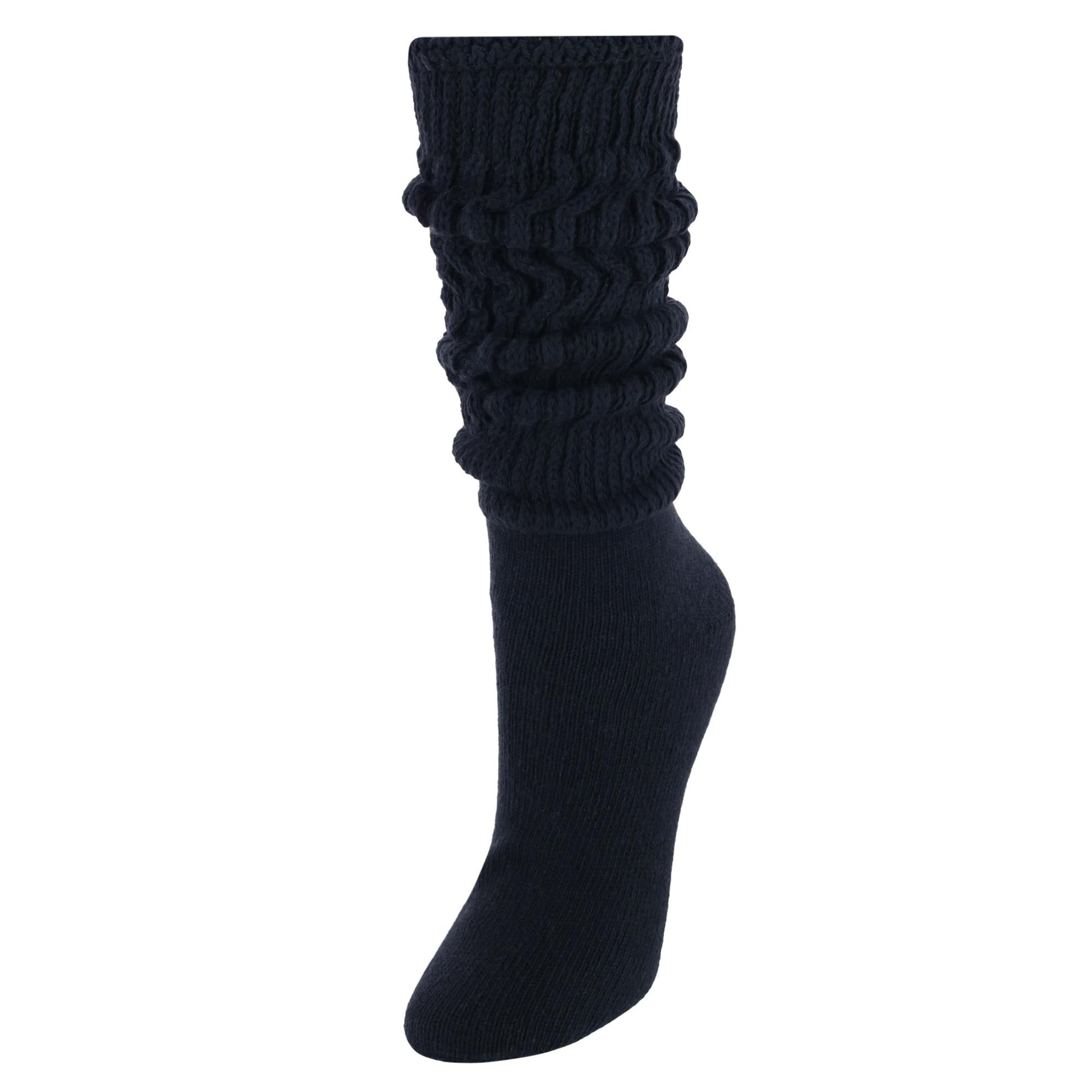 CTM® Women's Super Soft Heavy Slouch Socks (1 Pair) - Black