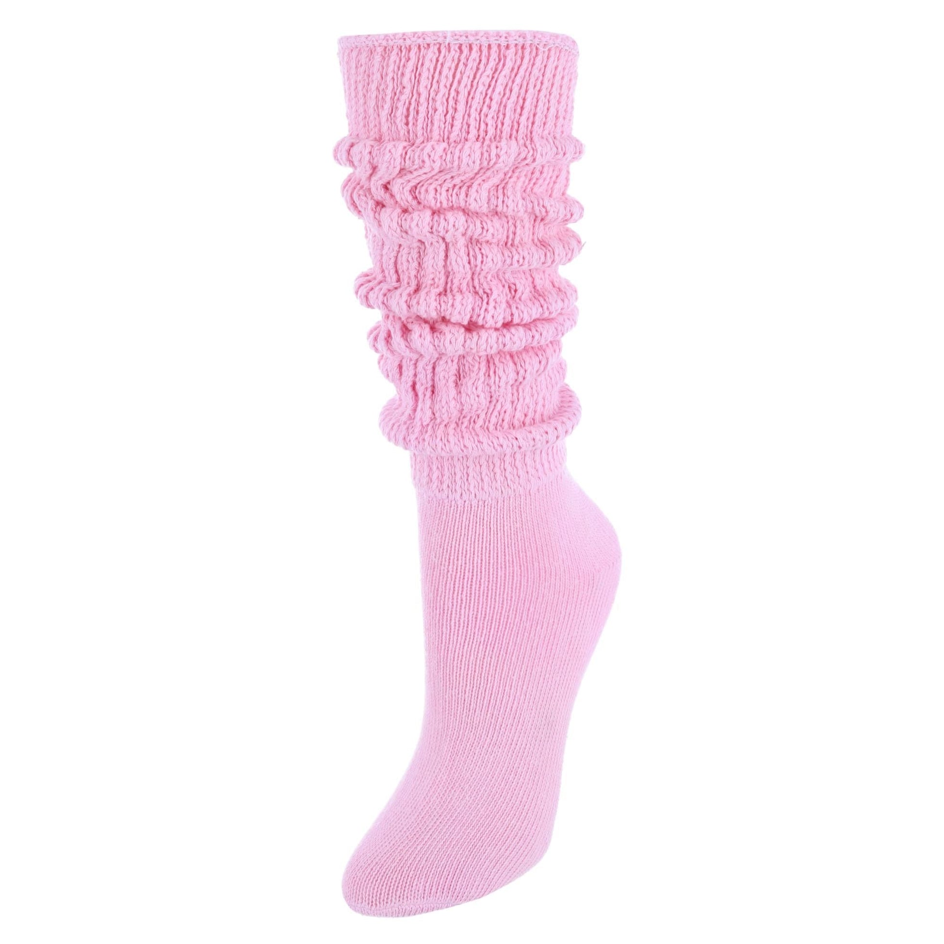 CTM® Women's Super Soft Heavy Slouch Socks (1 Pair) - Light Pink