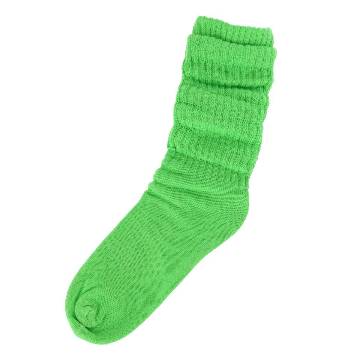 CTM® Girl's Super Soft Slouch Socks (1 Pair) - Lime Green