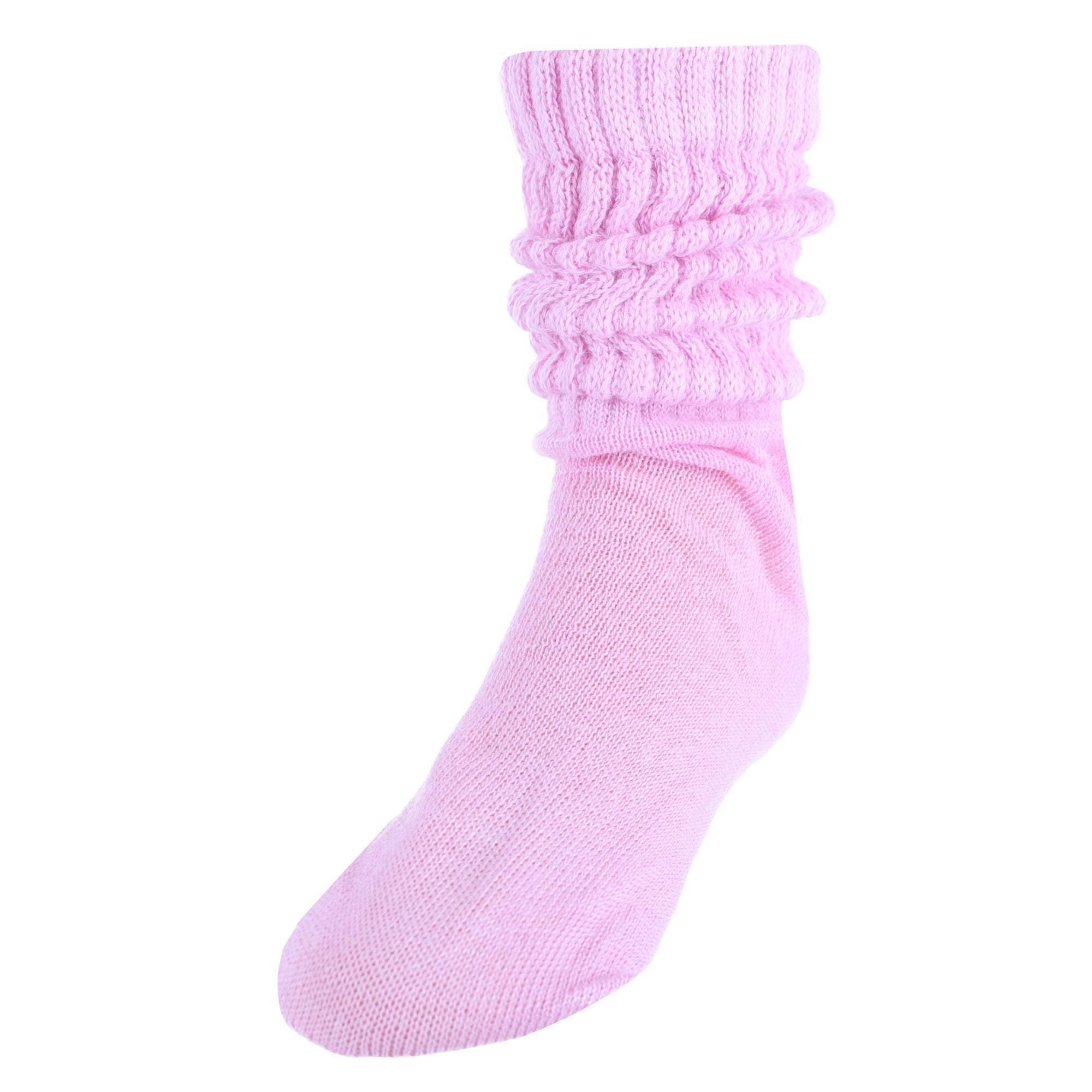 CTM® Girl's Super Soft Slouch Socks (1 Pair) - Light Pink