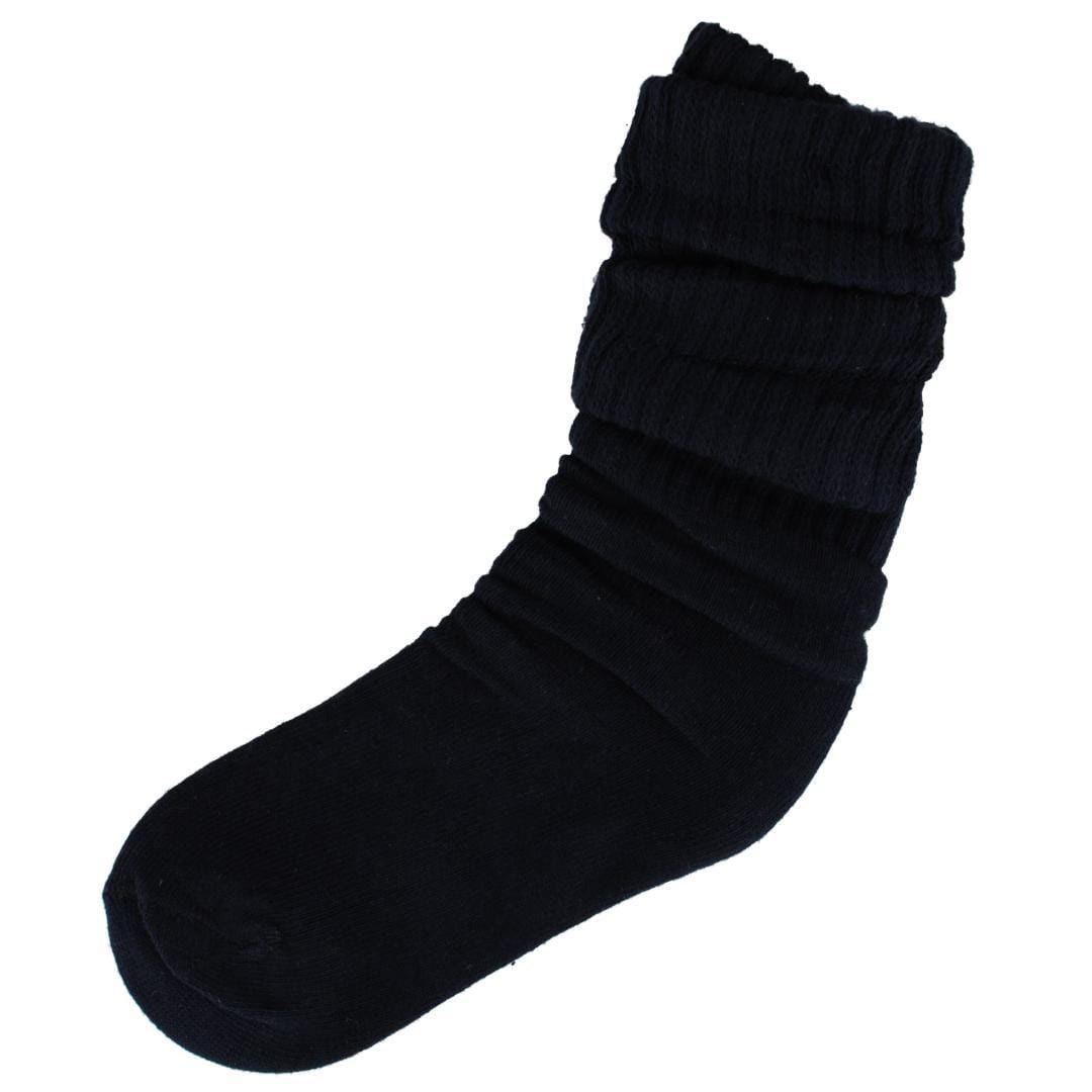 CTM® Girl's Super Soft Slouch Socks (1 Pair) - Navy Blue