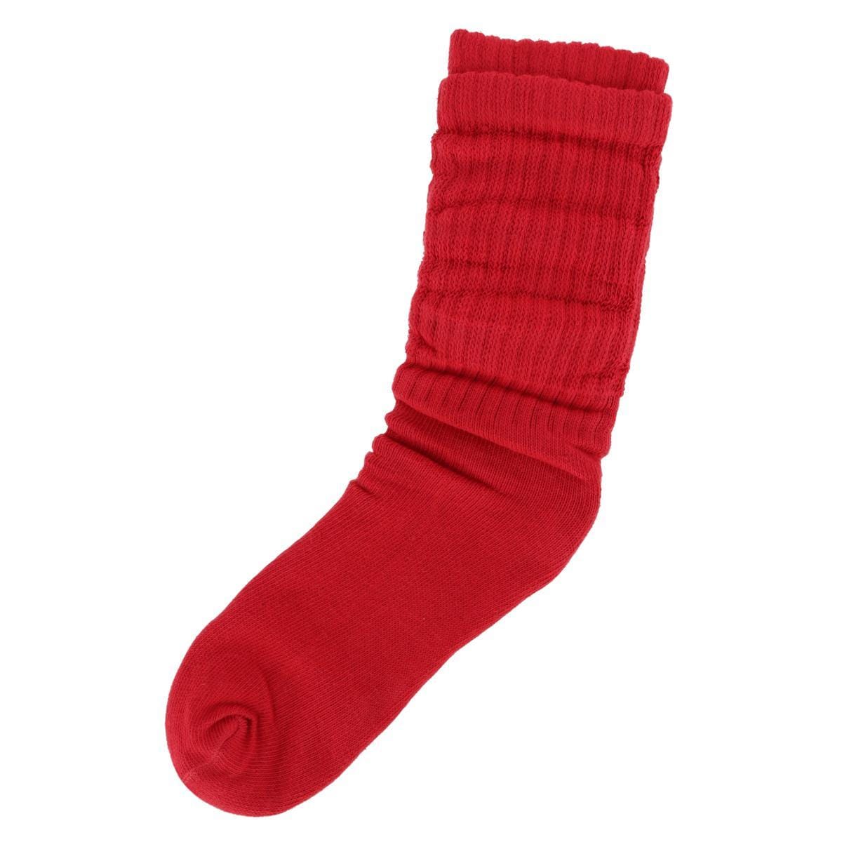 CTM® Girl's Super Soft Slouch Socks (1 Pair) - Red