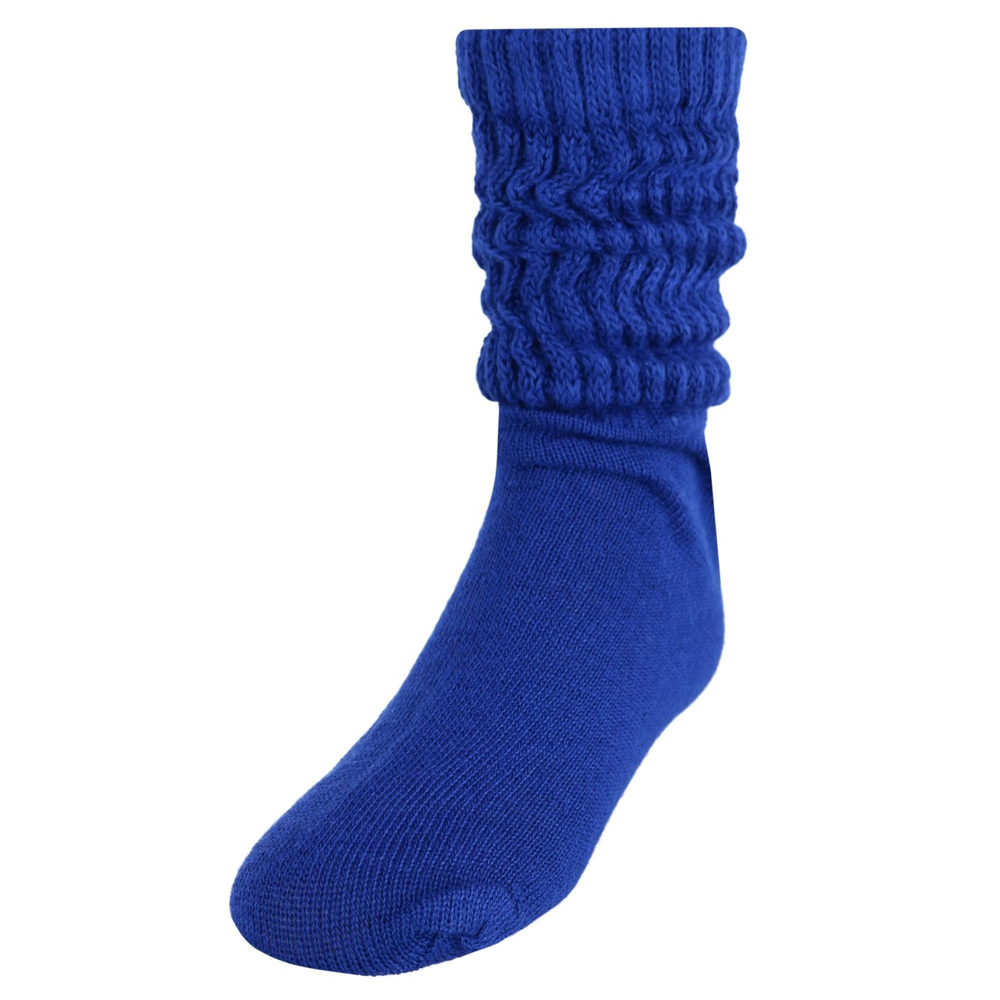 CTM® Girl's Super Soft Slouch Socks (1 Pair) - Royal Blue