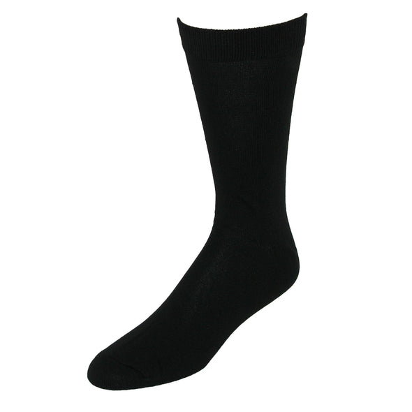Men's Classic Soft & Comfortable Black Dress Socks (6 Pairs)