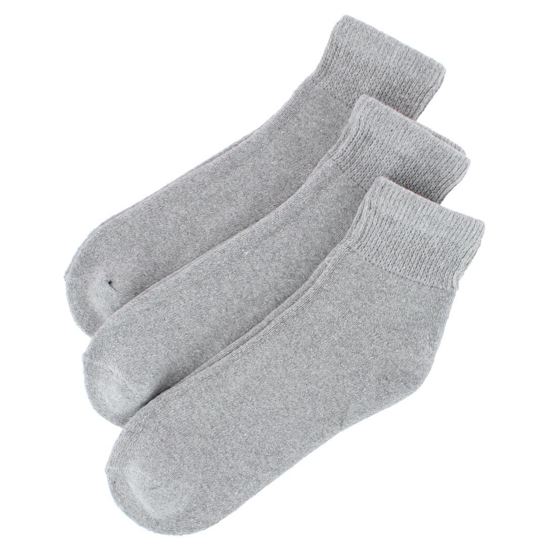 CTM® Women's Diabetic Cushioned Ankle Socks (3 Pairs) - Gray
