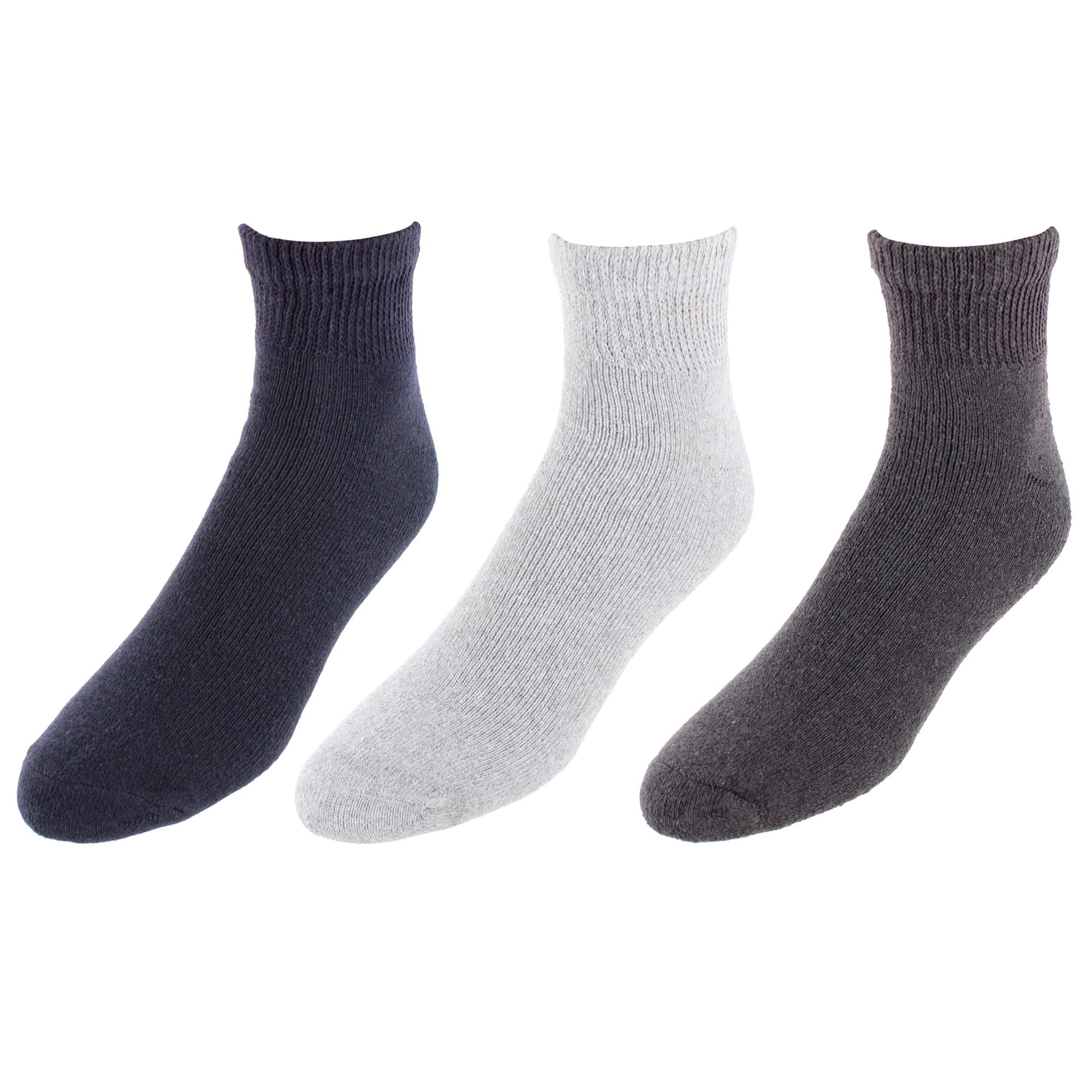 CTM® Men's Assorted Colors Diabetic Ankle Socks (3 Pairs) - Men's Assorted Colors Diabetic Ankle Socks (3 Pairs)