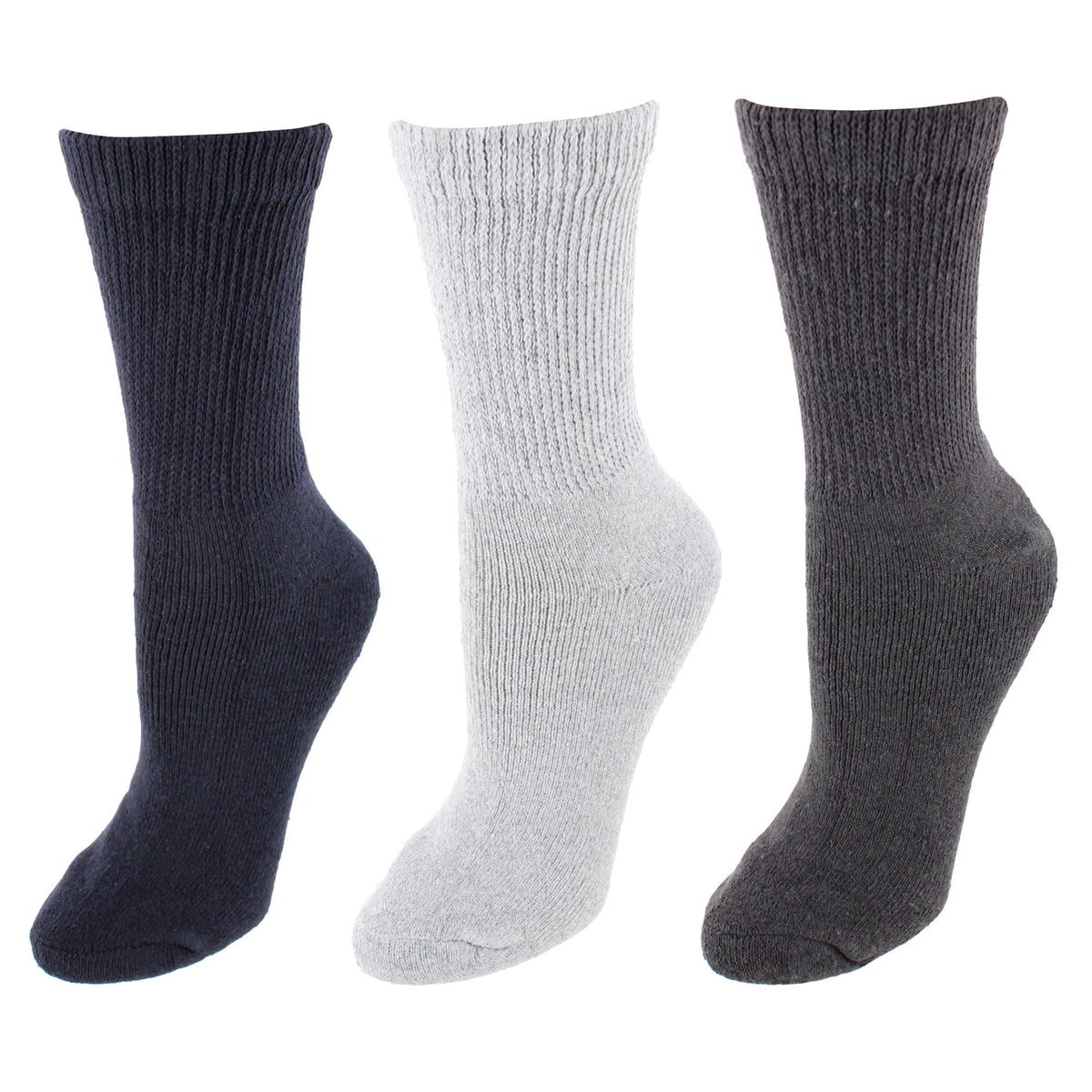 CTM® Women's Assorted Colors Diabetic Crew Socks - Women's Assorted Colors Diabetic Crew Socks