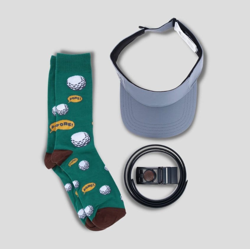 Fine Fit Men's Golf Theme Dress Socks - Green