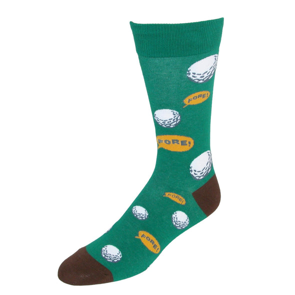Men's Golf Theme Dress Socks