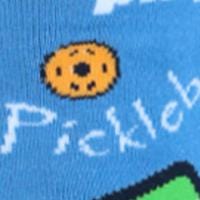 CTM® Men's Novelty Let's Play Pickleball Soft Socks (1 Pair) - Blue