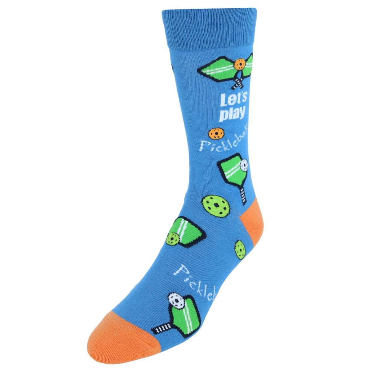 CTM® Men's Novelty Let's Play Pickleball Soft Socks (1 Pair) - Men's Novelty Let's Play Pickleball Soft Socks (1 Pair)