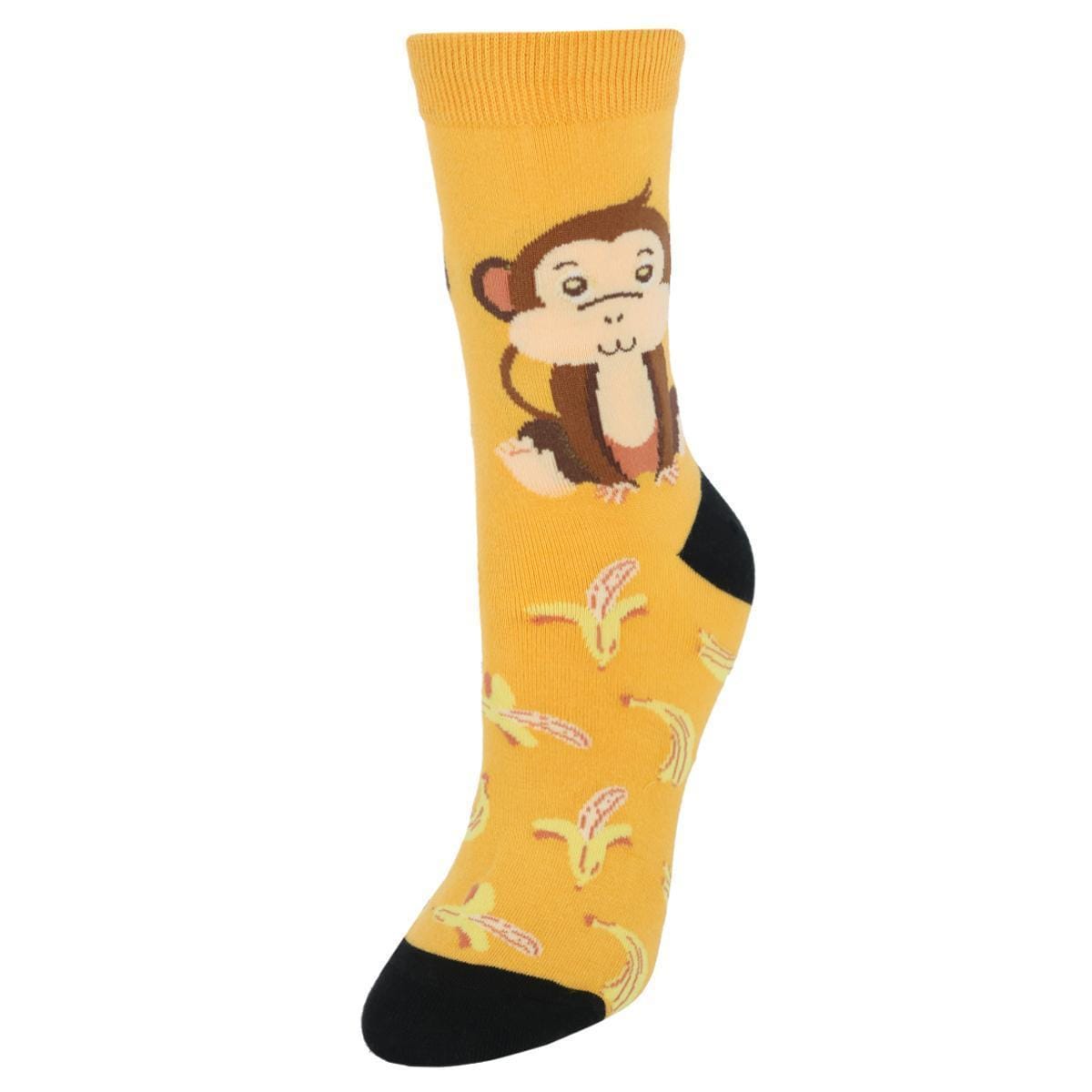 CTM® Women's Fun and Cute Novelty Animal Socks (1 Pair) - Bananas for Monkey