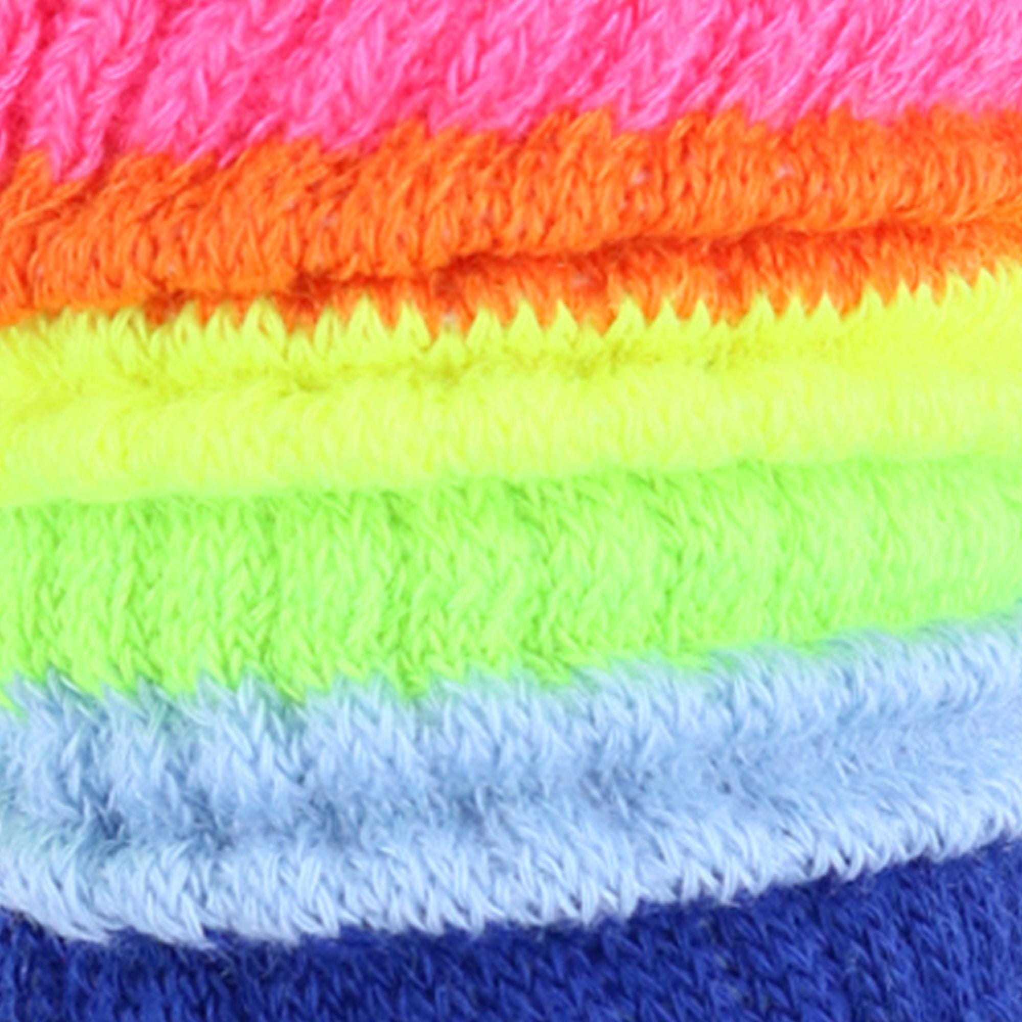 CTM® Women's Super Soft Slouch Socks (1 Pair) - Neon Rainbow