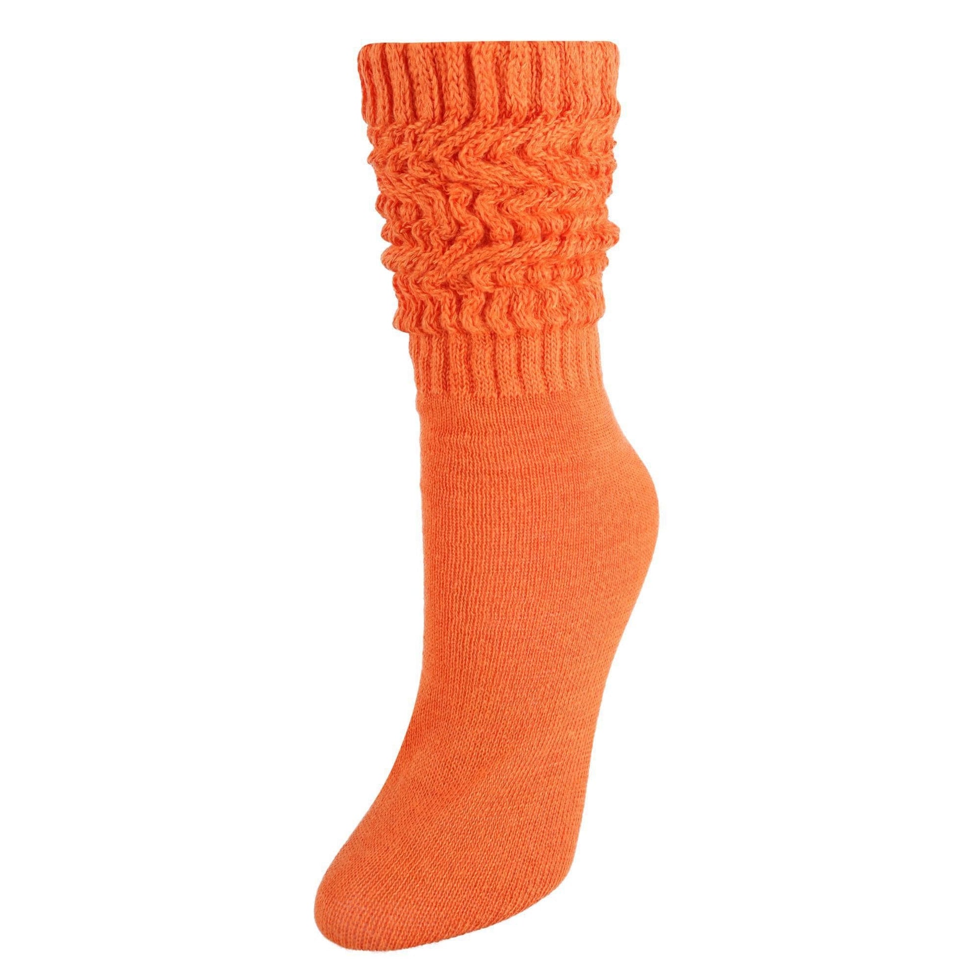 CTM® Women's Super Soft Slouch Socks (1 Pair) - Orange