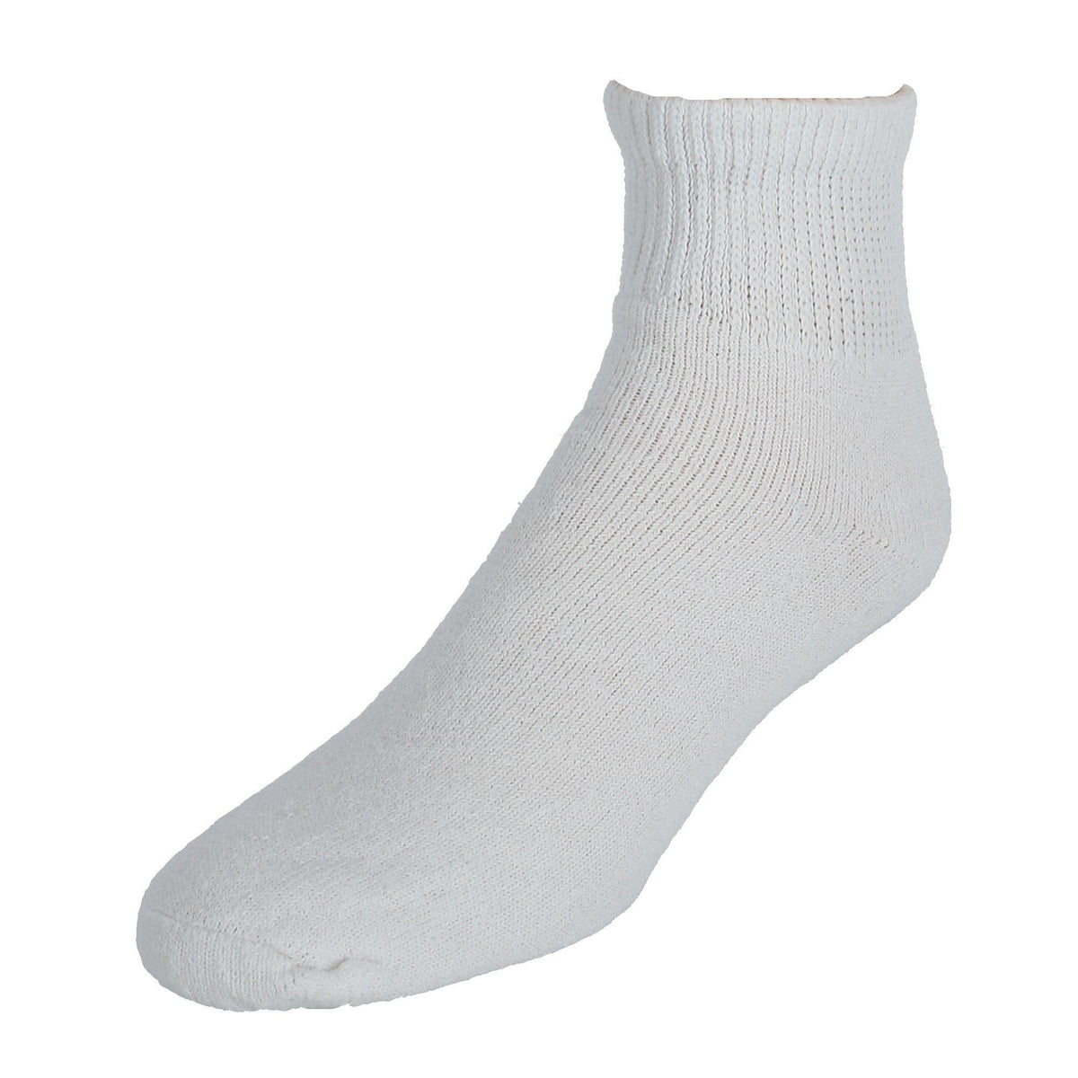 CTM® Men's Loose Fit Diabetic Ankle Socks (3 Pair Pack) - White
