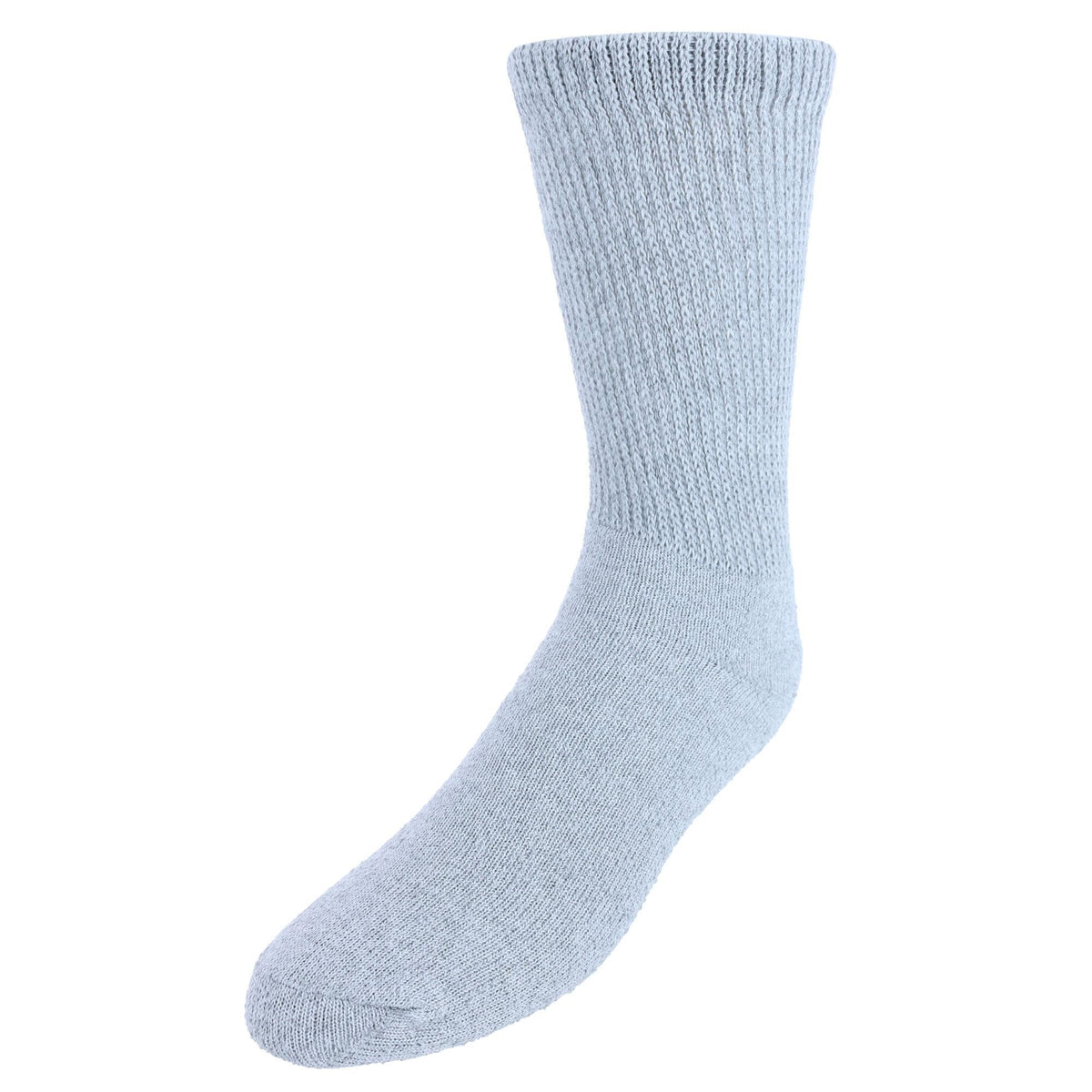 CTM® Men's Diabetic Non Binding Crew Socks (3 Pairs) - Grey
