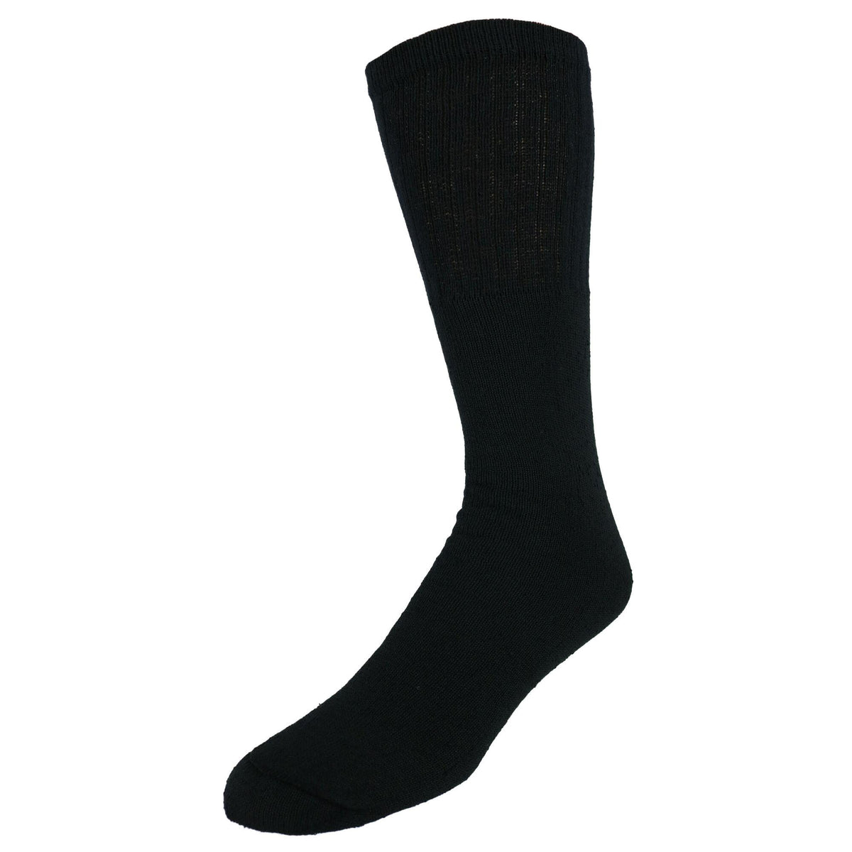 CTM® Men's Tube Cotton Blend Casual Socks 4 Pair Value Pack - Black