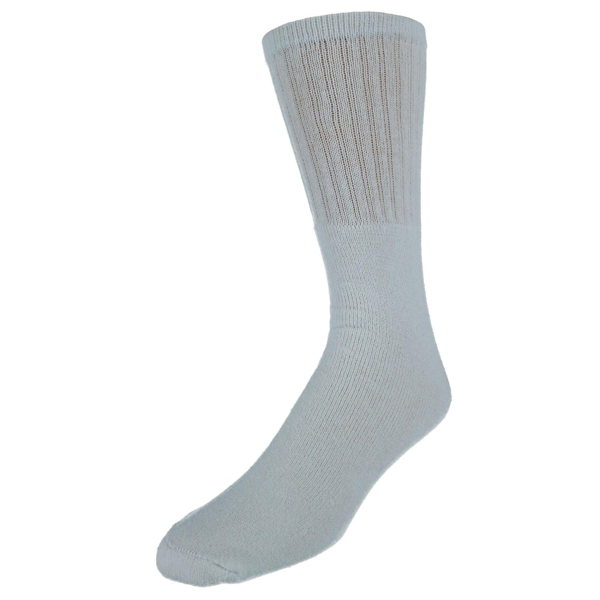 CTM® Men's Tube Cotton Blend Casual Socks 4 Pair Value Pack - White