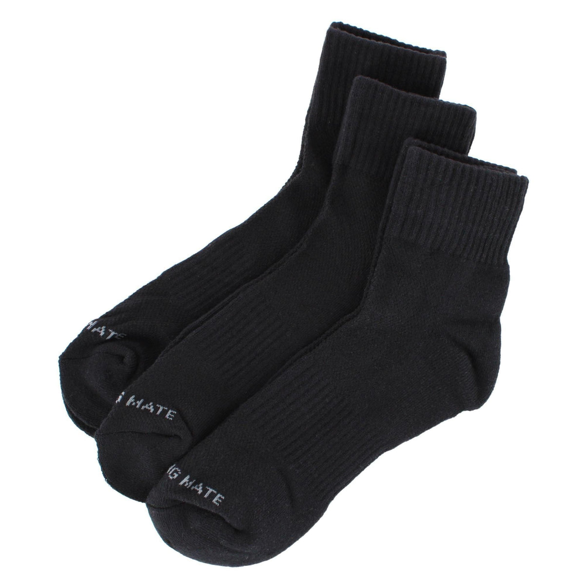CTM® Men's Cotton Arch Support Ankle Sock (Pack of 3) - Black