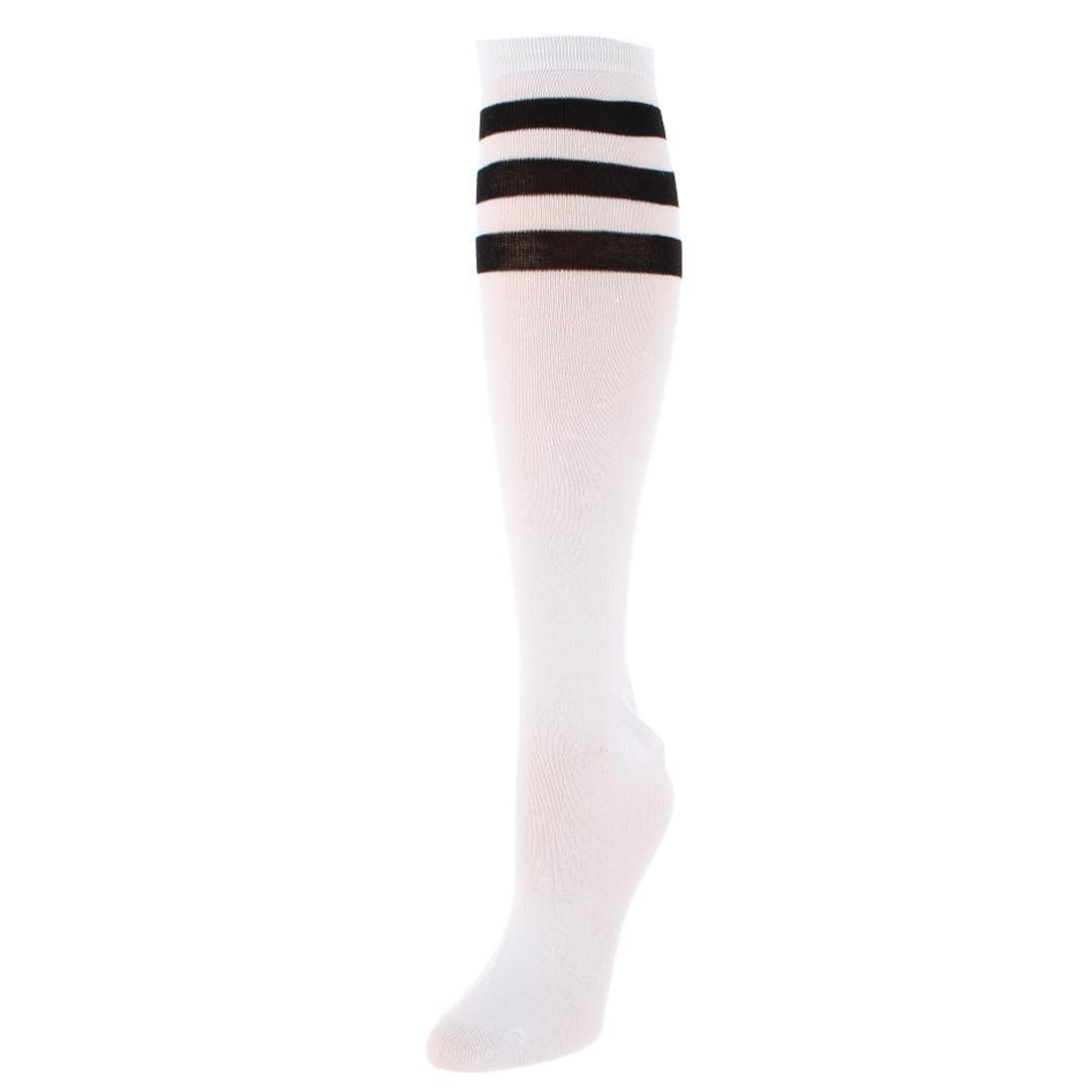 CTM® Women's Top Striped Knee-High Fashion Sock (1 Pairs)