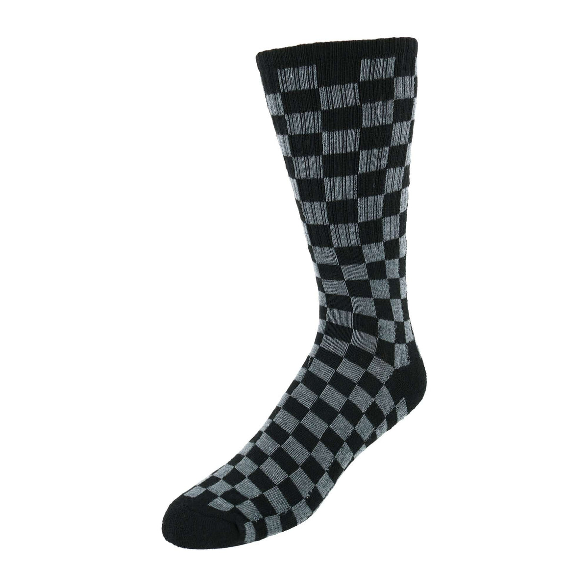 Mad Toro Men's Cotton Blend Race Flag Checkered Socks - Men's Cotton Blend Race Flag Checkered Socks