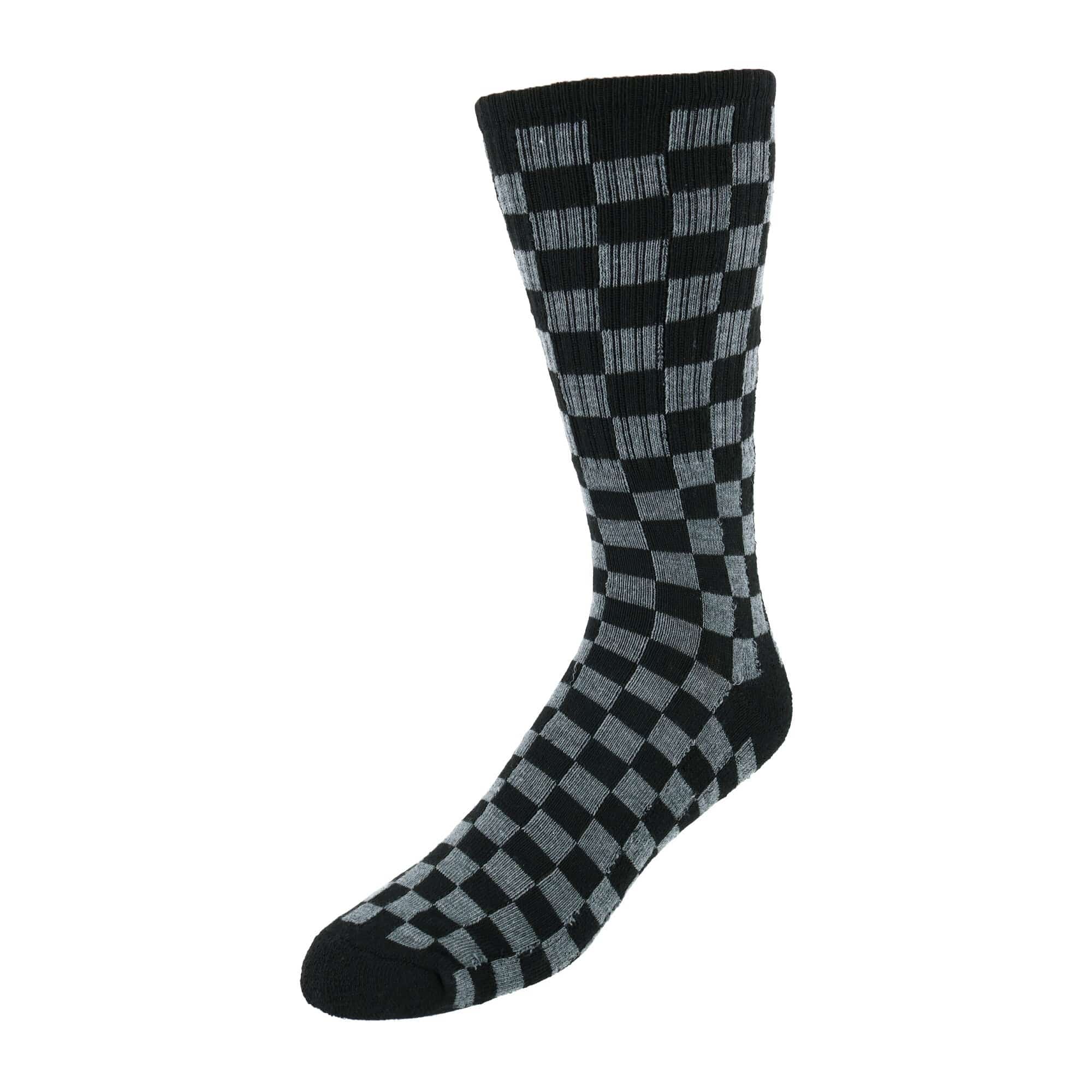 Men's Cotton Blend Race Flag Checkered Socks by Mad Toro | Crew Socks ...