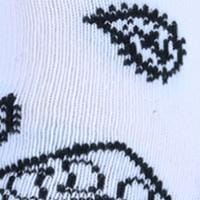 CTM® Men's Asombroso Bandana Socks (1 Pair) - White