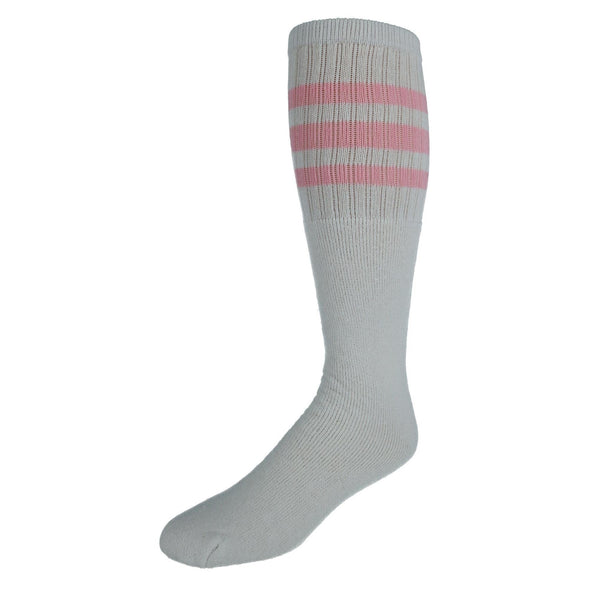 Striped Top Ribbed Tube Socks (4 Pair Pack)