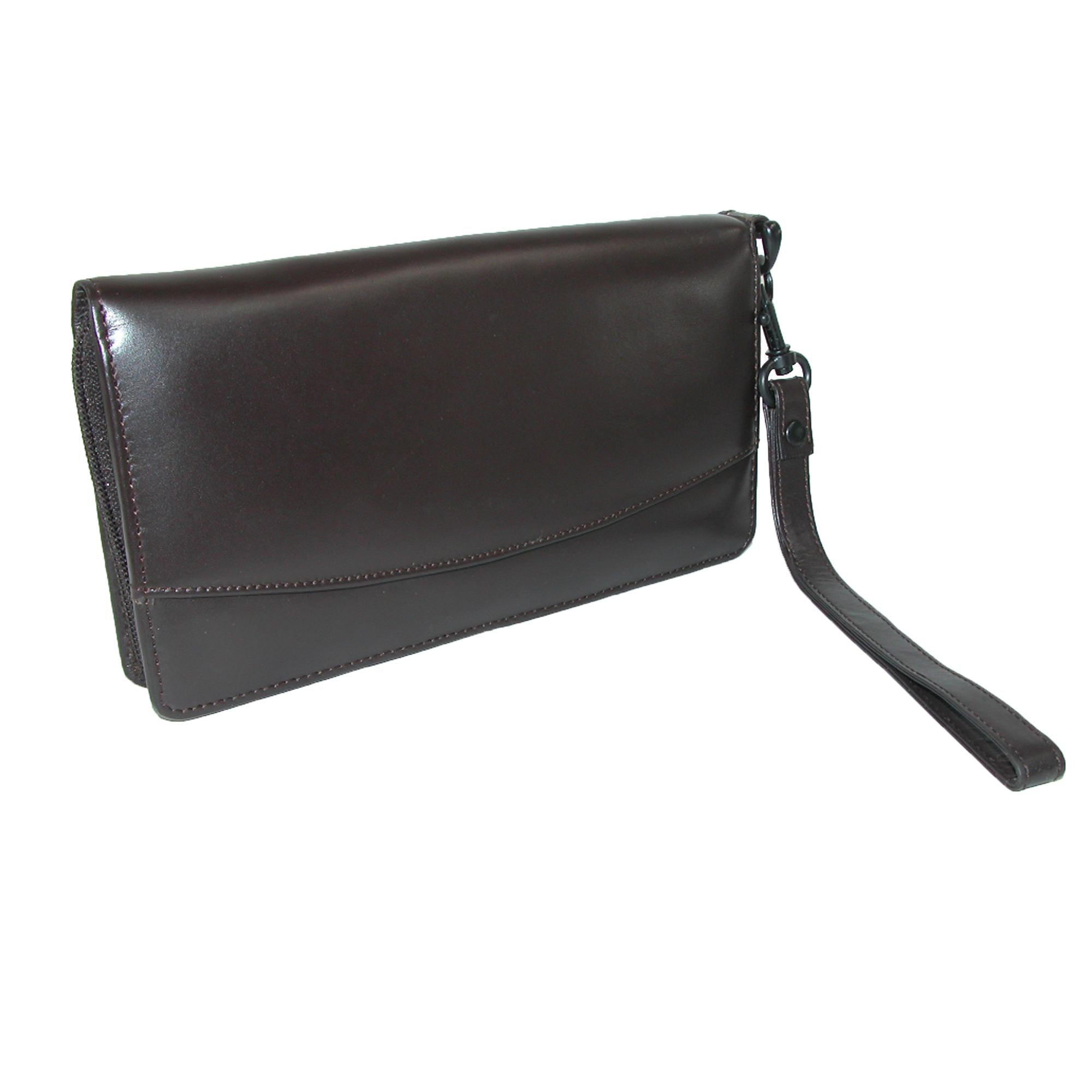 Leather Zippered Passport Travel Organizer