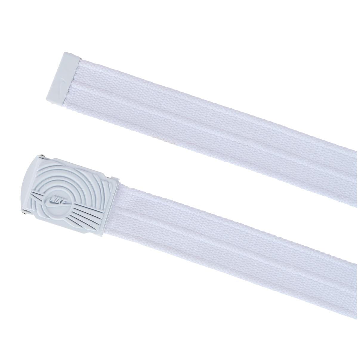 Nike Men's Ribbed Web Belt with Dunk Inspired Buckle - White